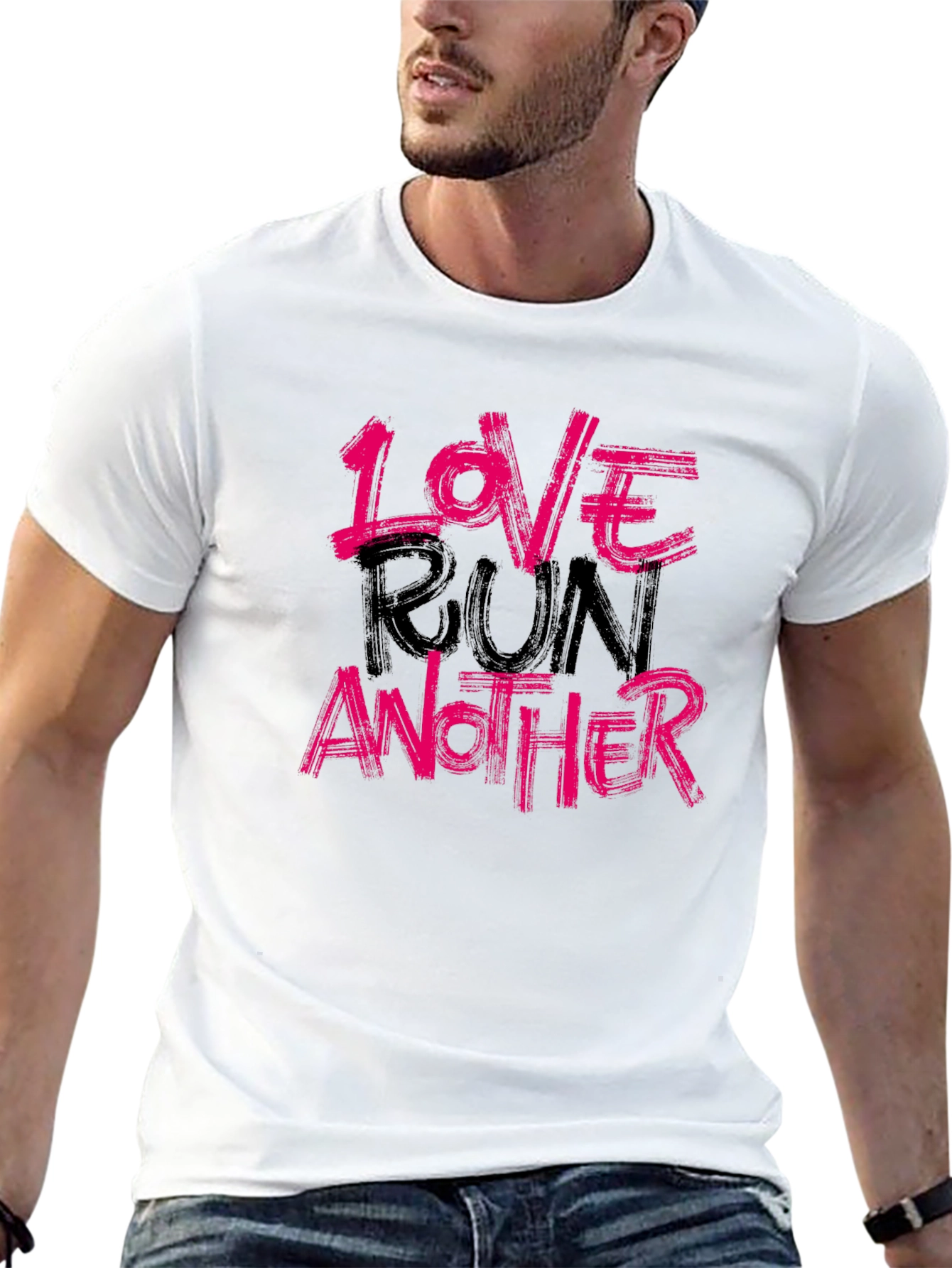 Black Love Run Another Graphic Tee - Soft Cotton Blend view 13