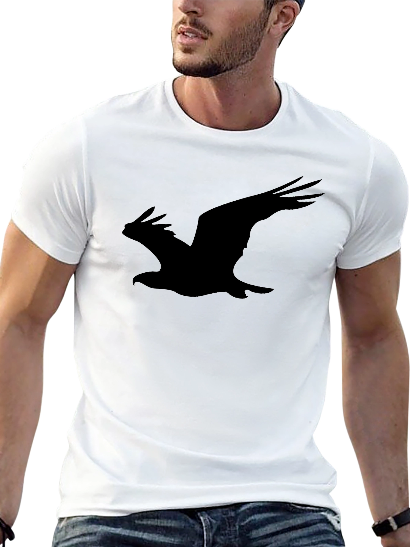 Black Men's Black Eagle Graphic Tee view 13