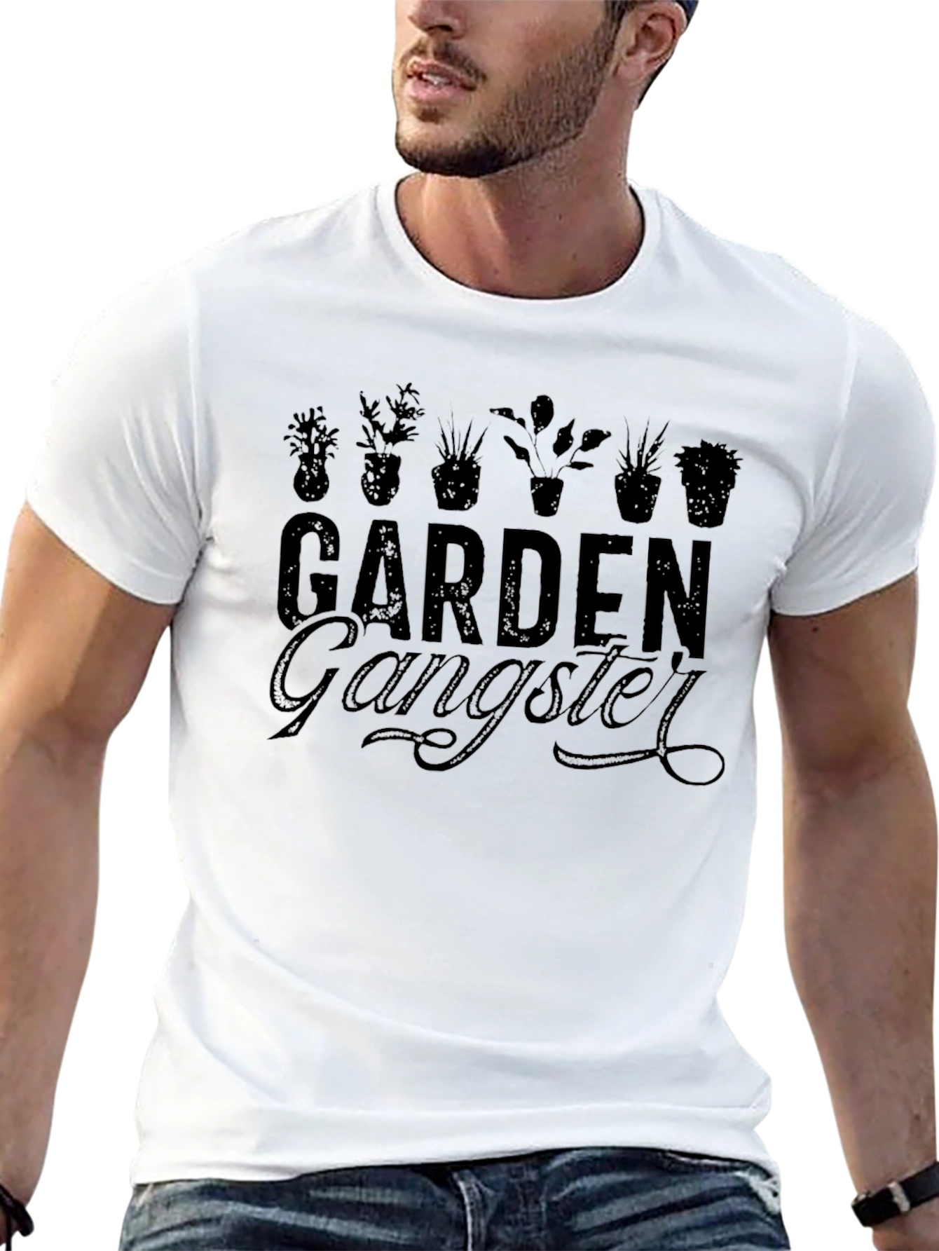 Black Garden Gangster T-Shirt - Gardening Lover Tee view 13