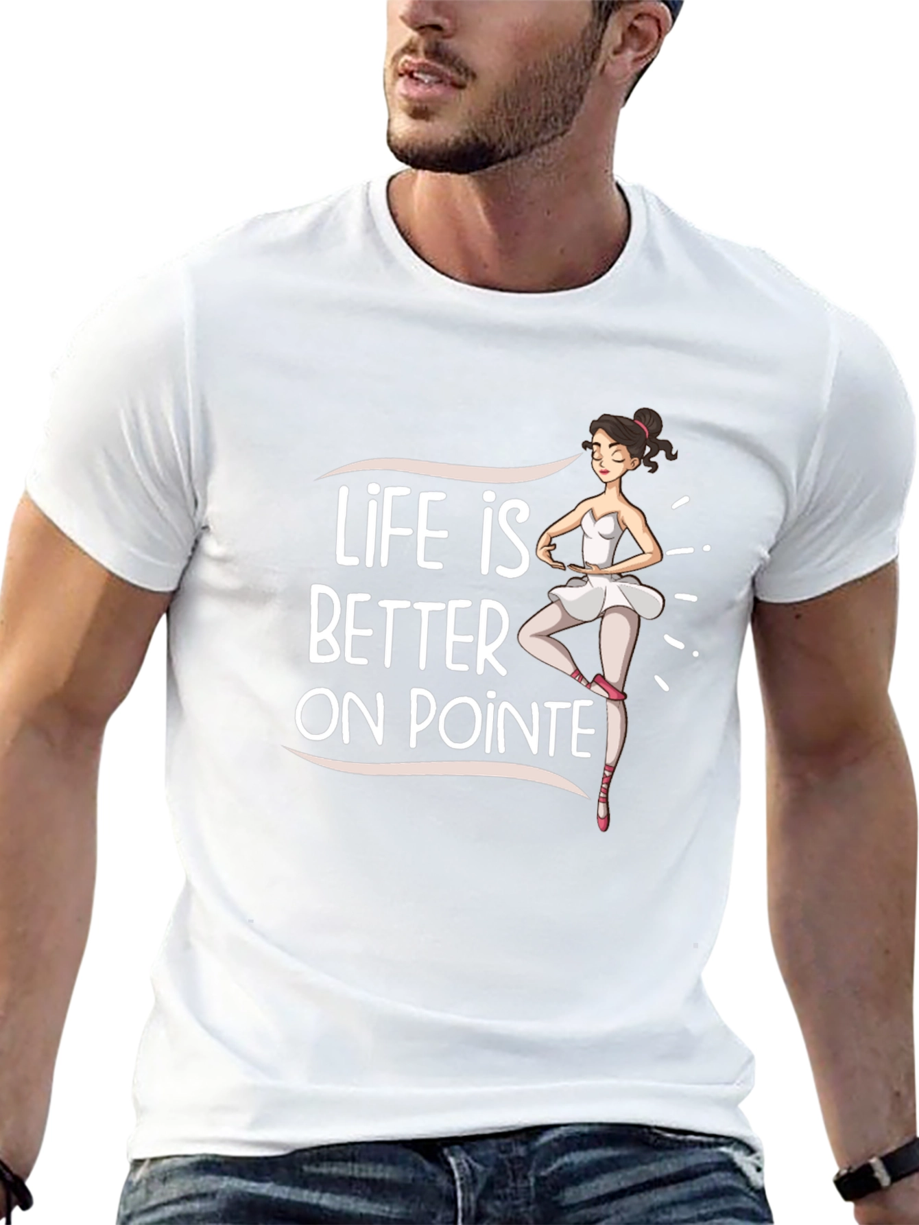 Black Life Is Better On Pointe Black T-Shirt view 13