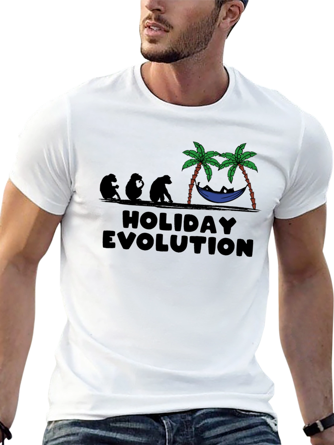 Black Holiday Evolution Graphic Tee - Relaxed Vacation Mode view 13