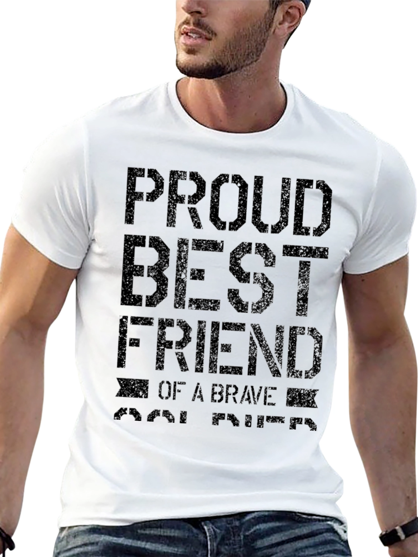 Black Proud Best Friend T-Shirt - Brave Soul Tribute Tee view 13