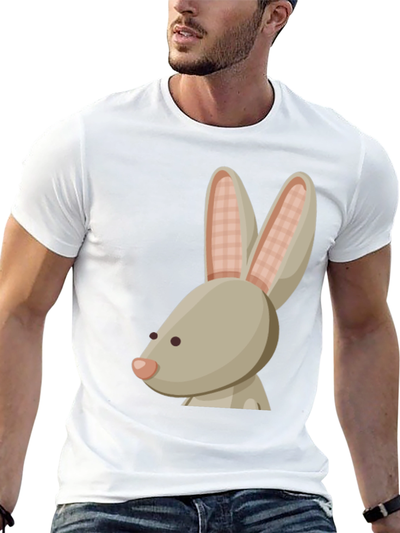 Black Bunny Graphic Tee - Soft Cotton, Casual Style view 13