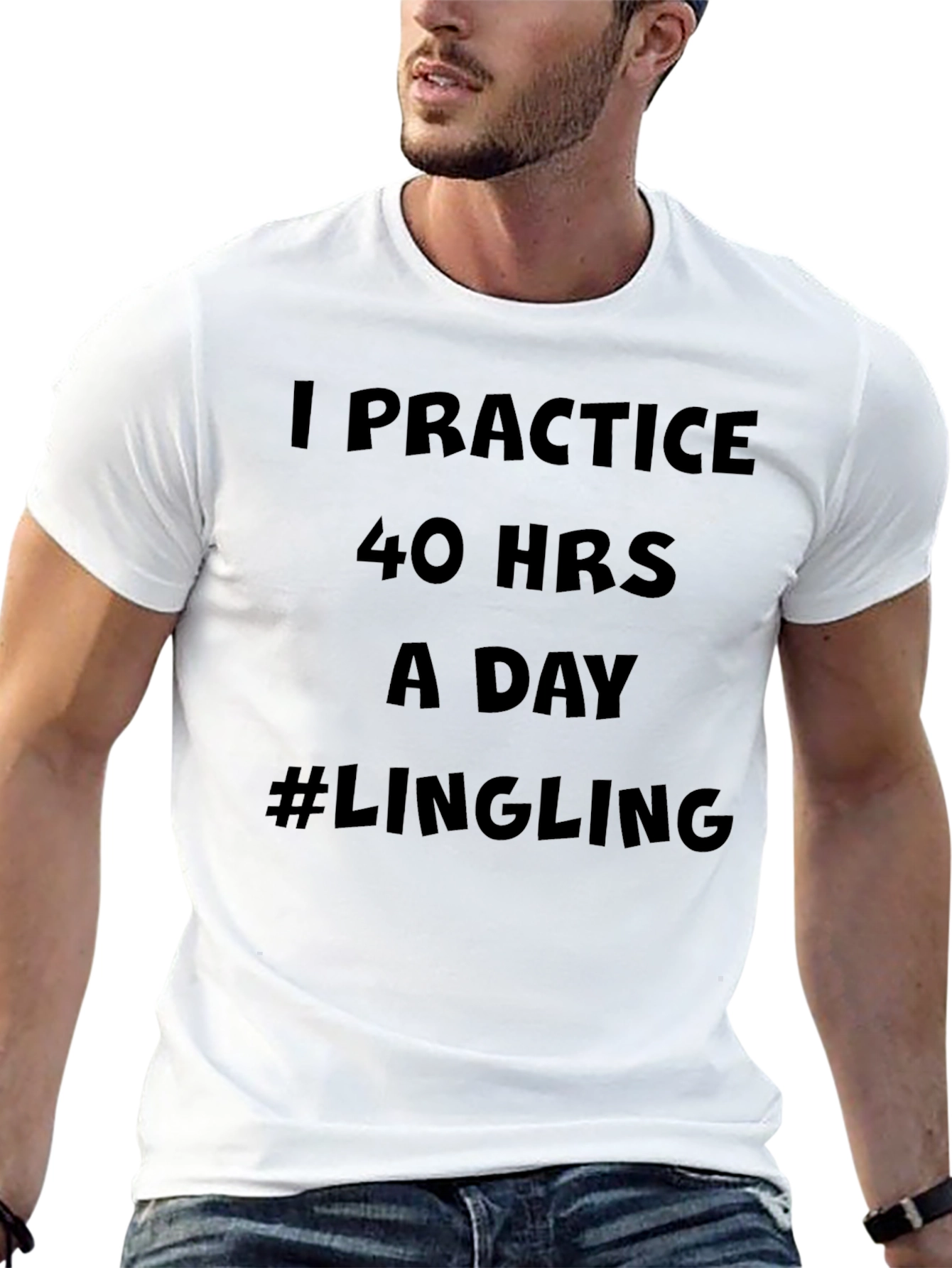 Black I Practice 40 Hours a Day T-Shirt view 13