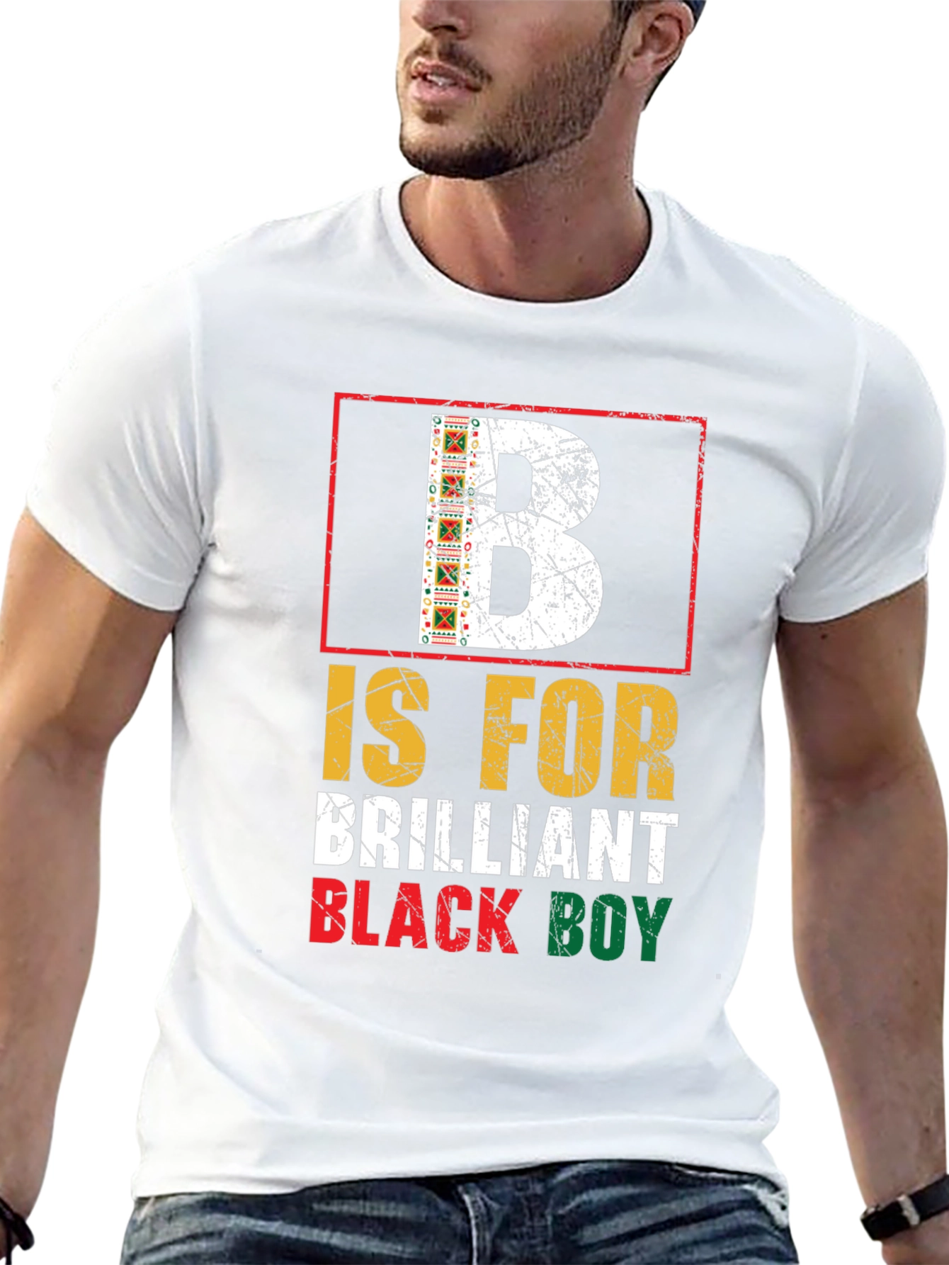 Black Brilliant Black Boy Graphic T-Shirt view 13