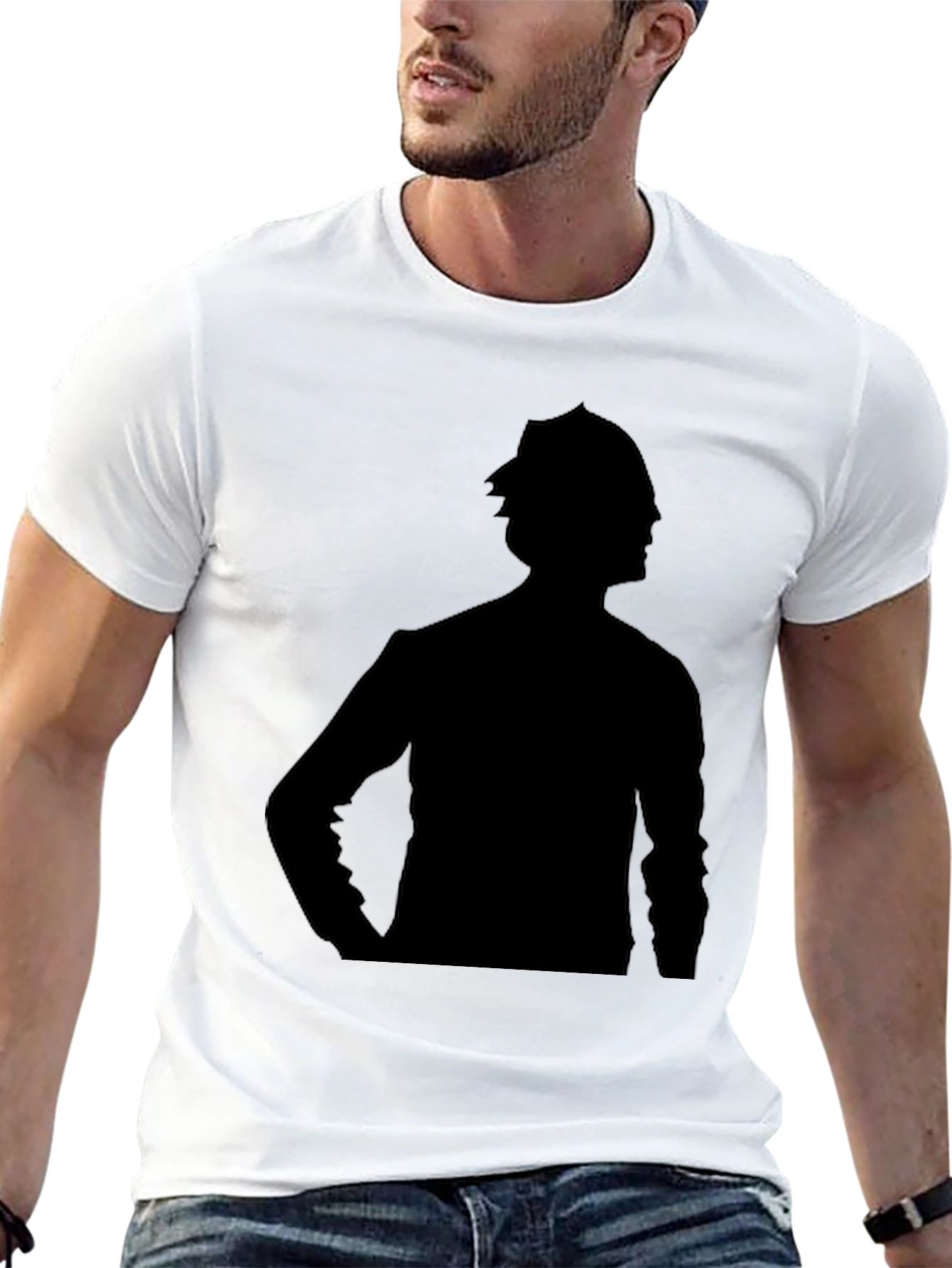 Black Mystery Silhouette Graphic Tee - Black view 13