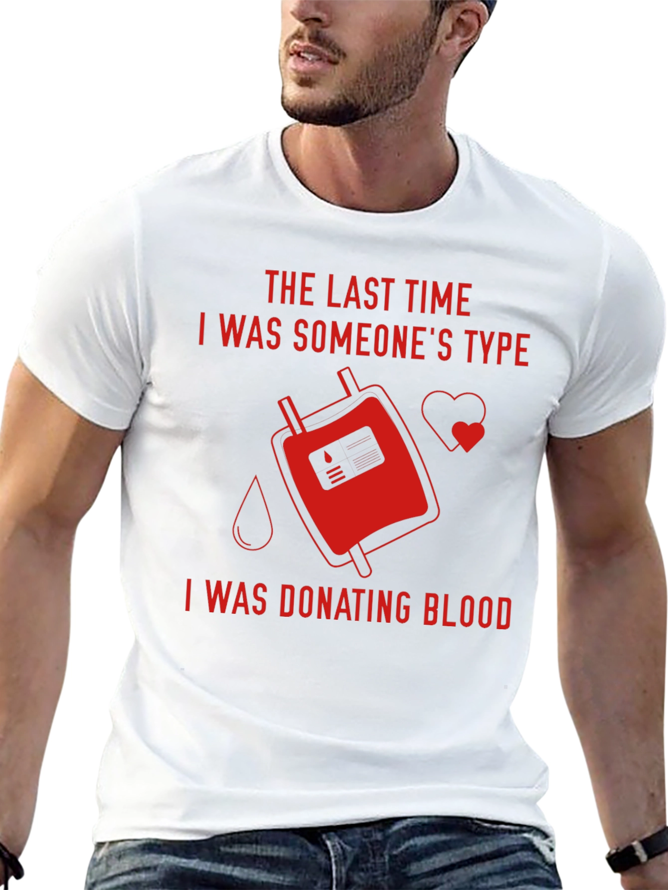 Black Donate Blood T-Shirt - Be Someone's Type view 13