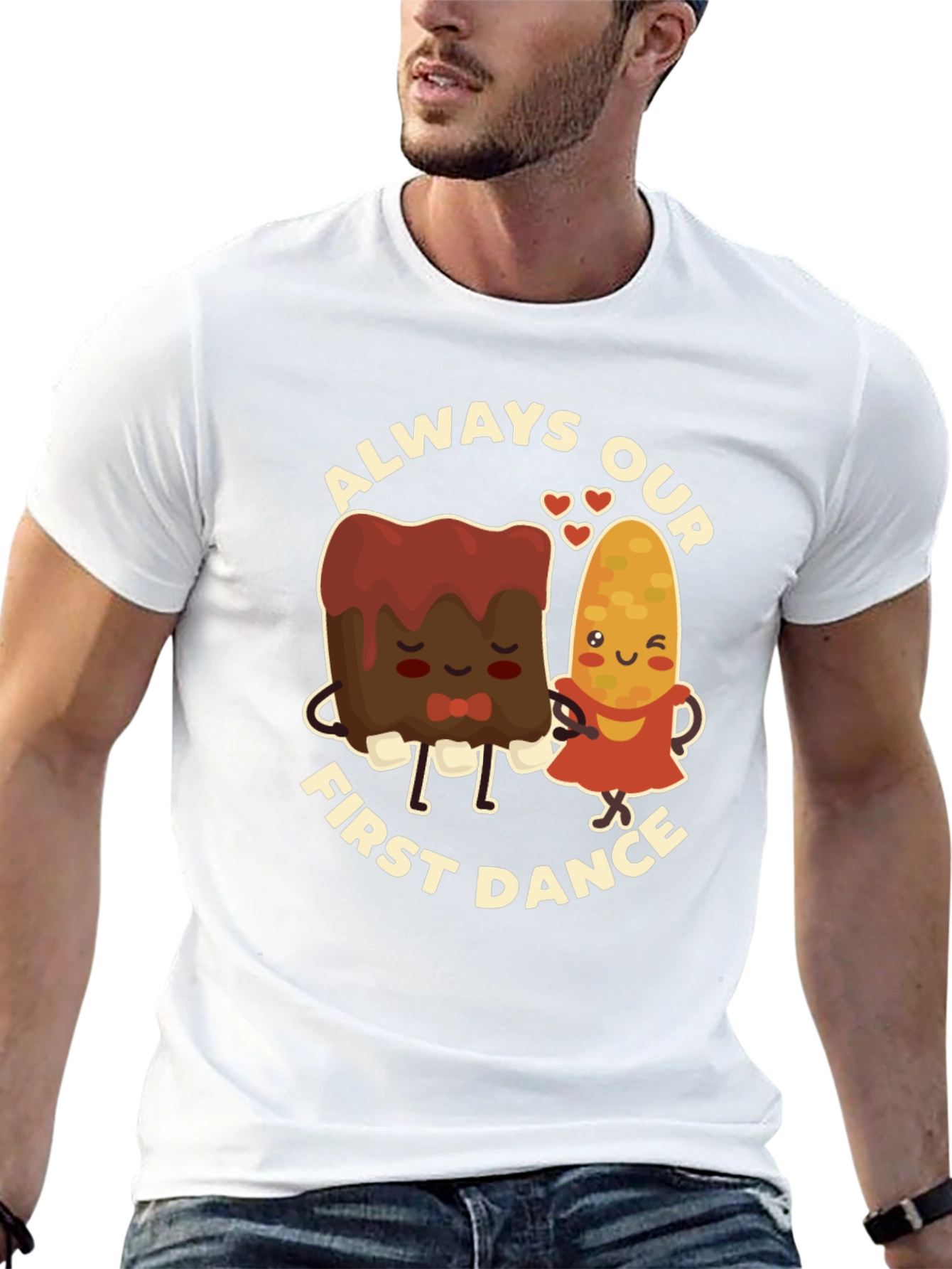 Black Always Our First Dance T-Shirt - Cute Foodie Couple Tee view 13