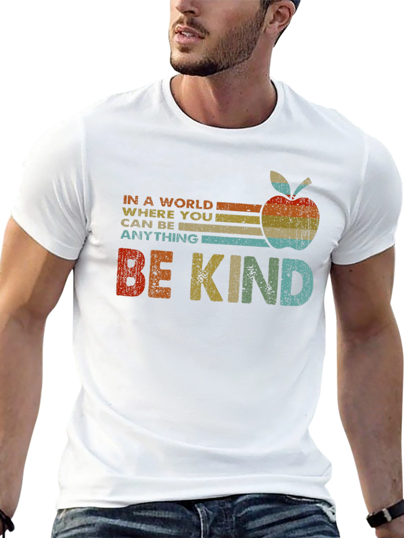Black Be Kind Apple Graphic Tee view 13