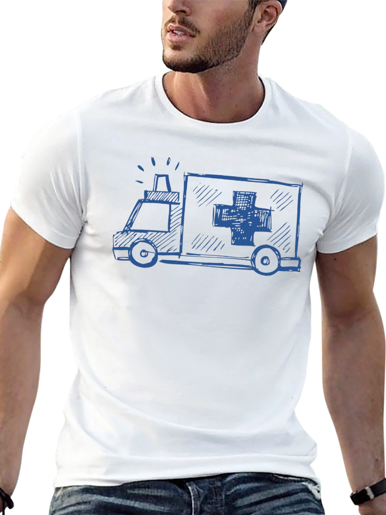 Black Ambulance Graphic T-Shirt - Black view 13