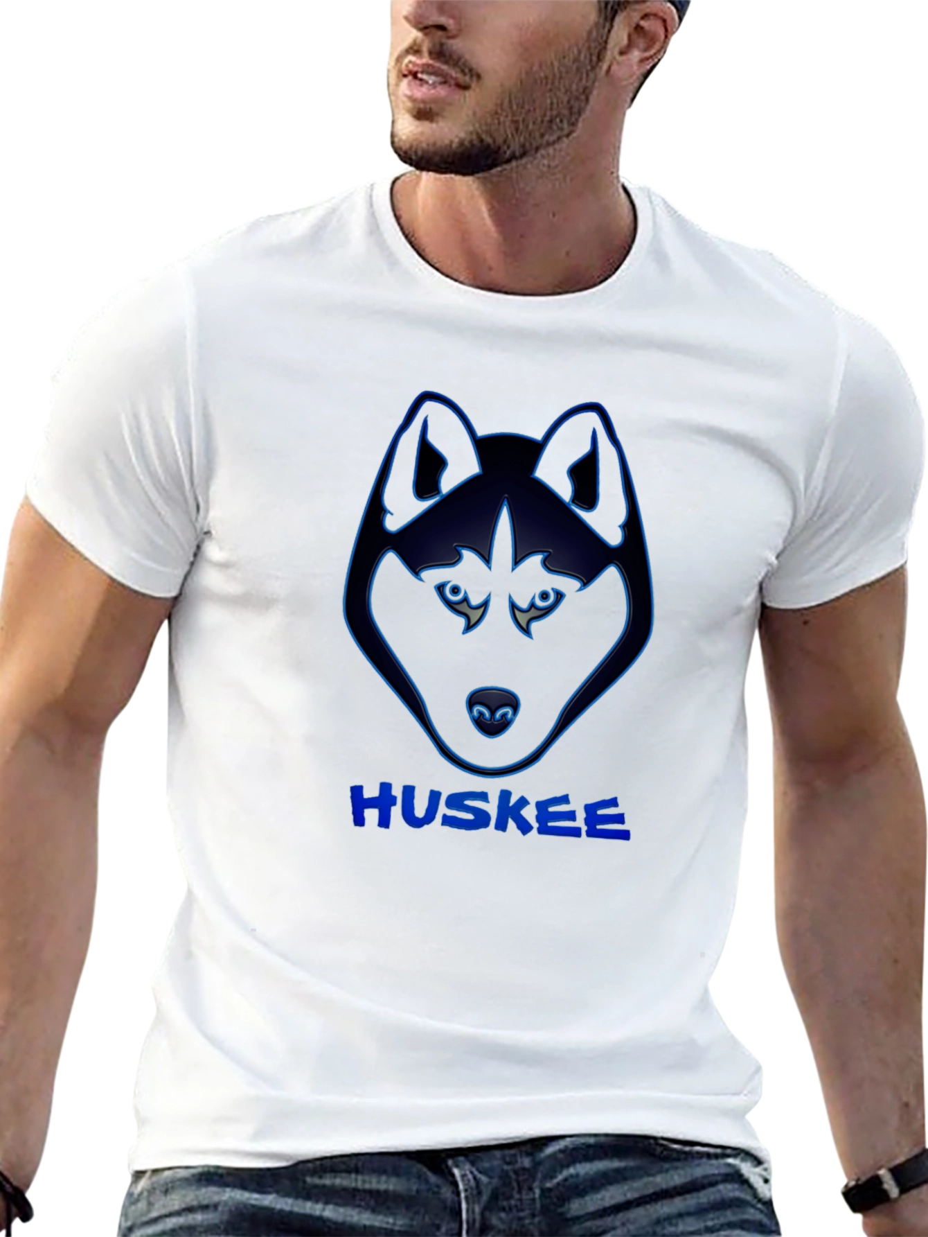 Black Huskee T-Shirt - Bold Graphic Print view 13