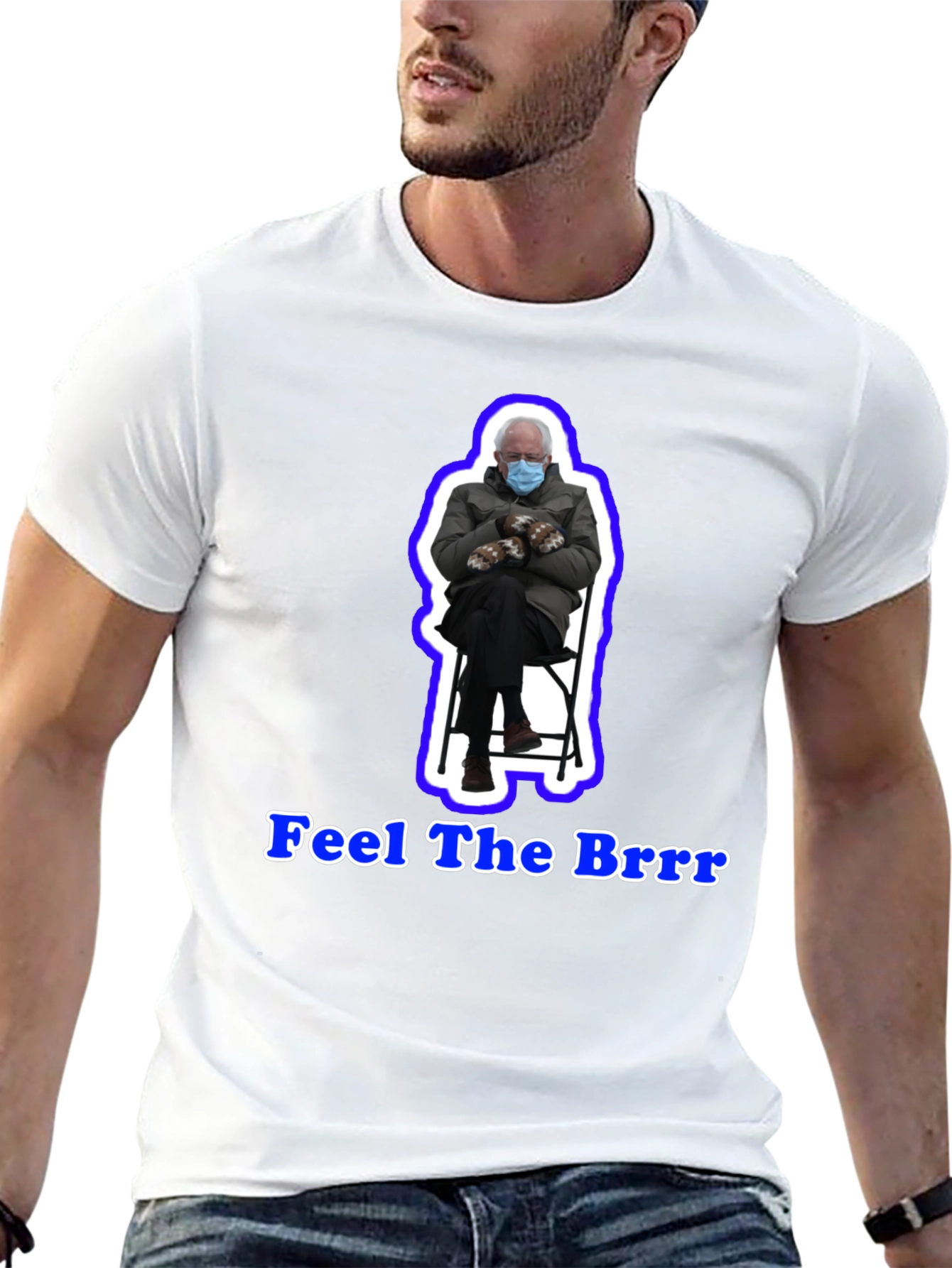 Black Feel the Brrr T-Shirt view 13