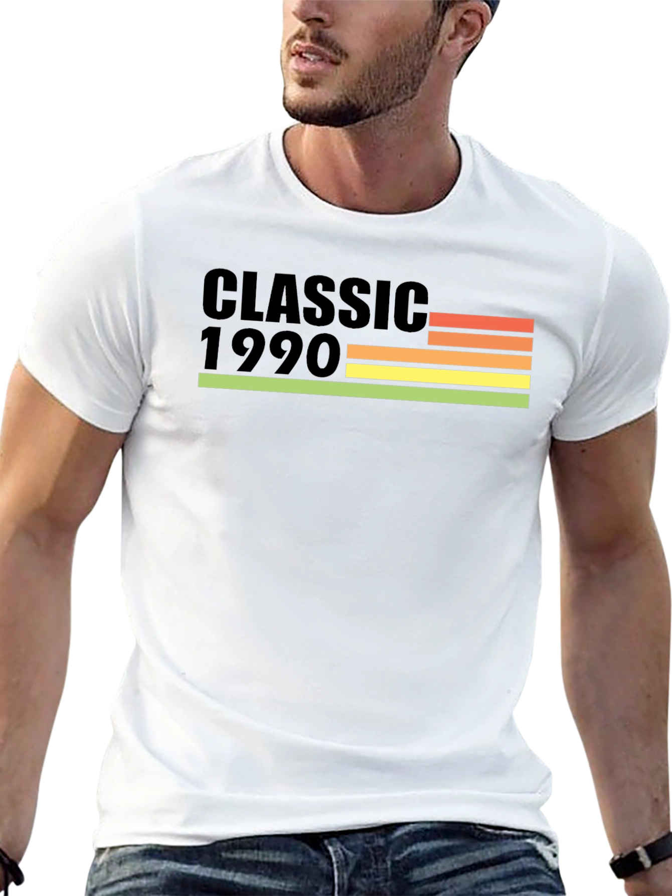 Black Classic 1990 Retro Birthday T-Shirt view 13