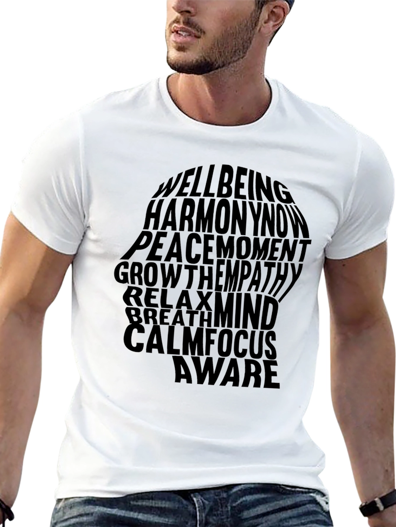 Black Wellbeing Harmony Mind T-Shirt view 13