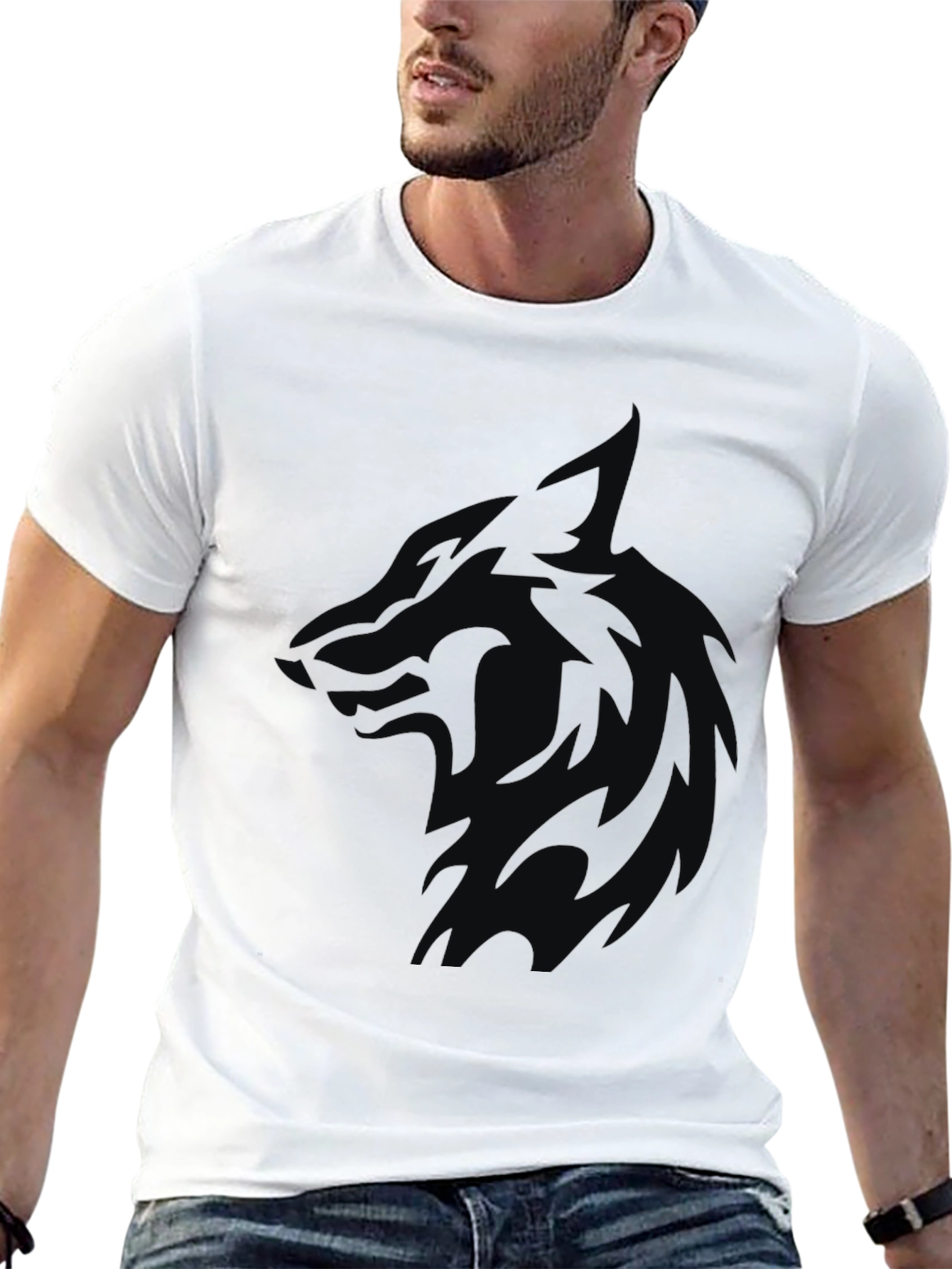 Black Stealth Wolf Graphic Tee - Mens Black T-Shirt view 13