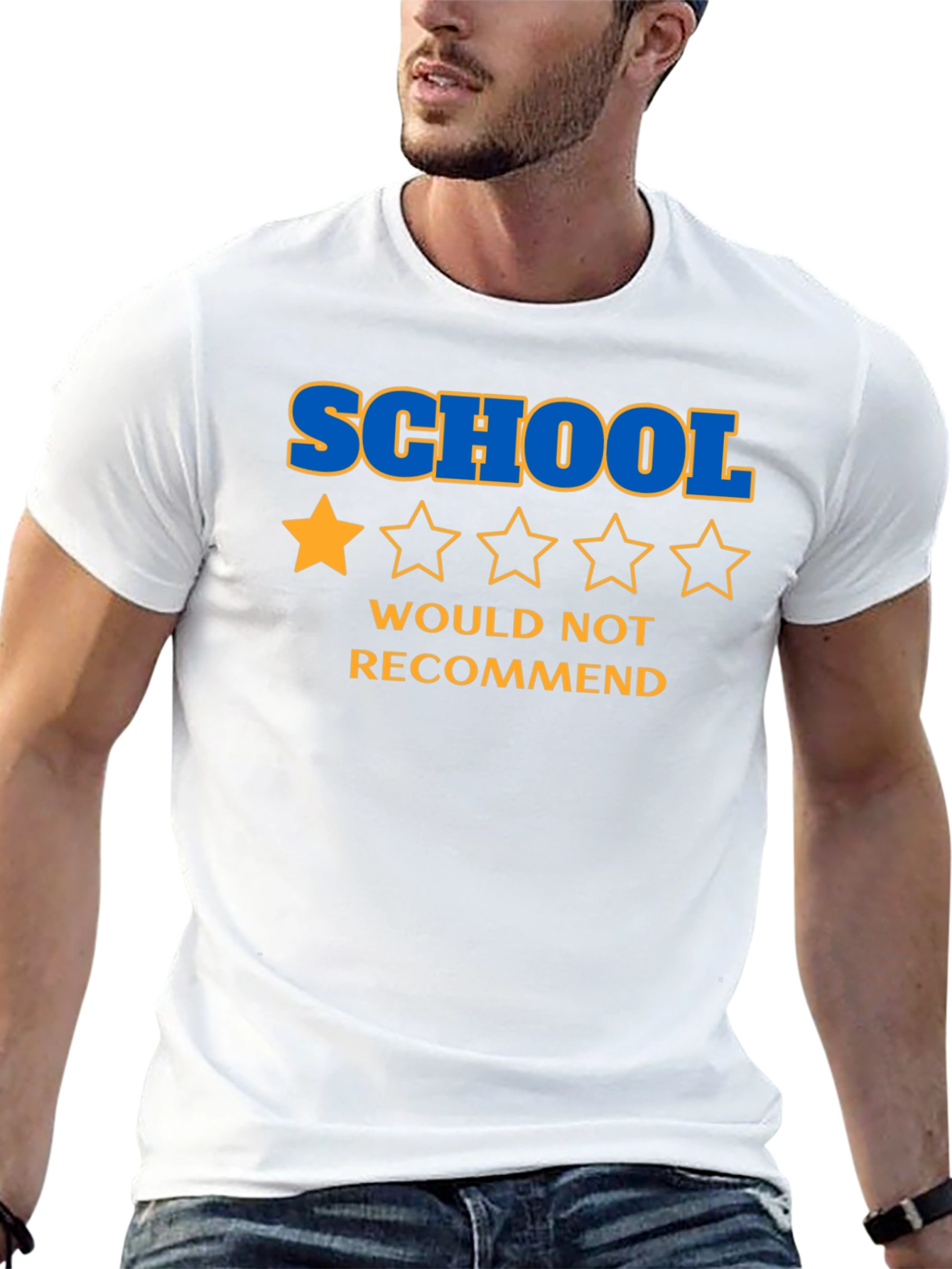 Black School One-Star Review Graphic Tee view 13