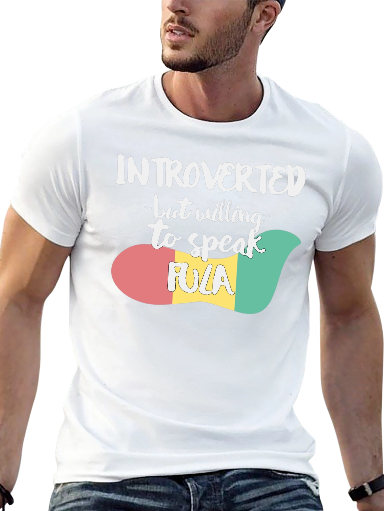 Black Introverted Fula T-Shirt view 13