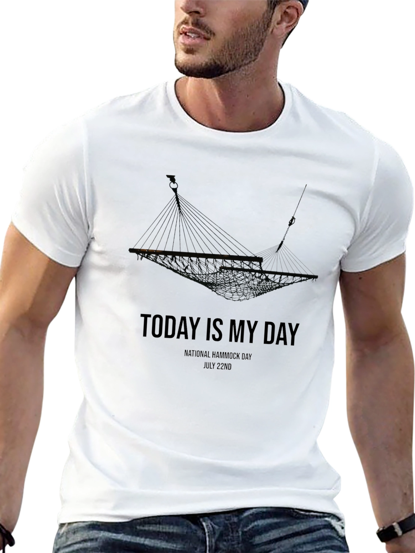 Black Today Is My Day Hammock T-Shirt view 13