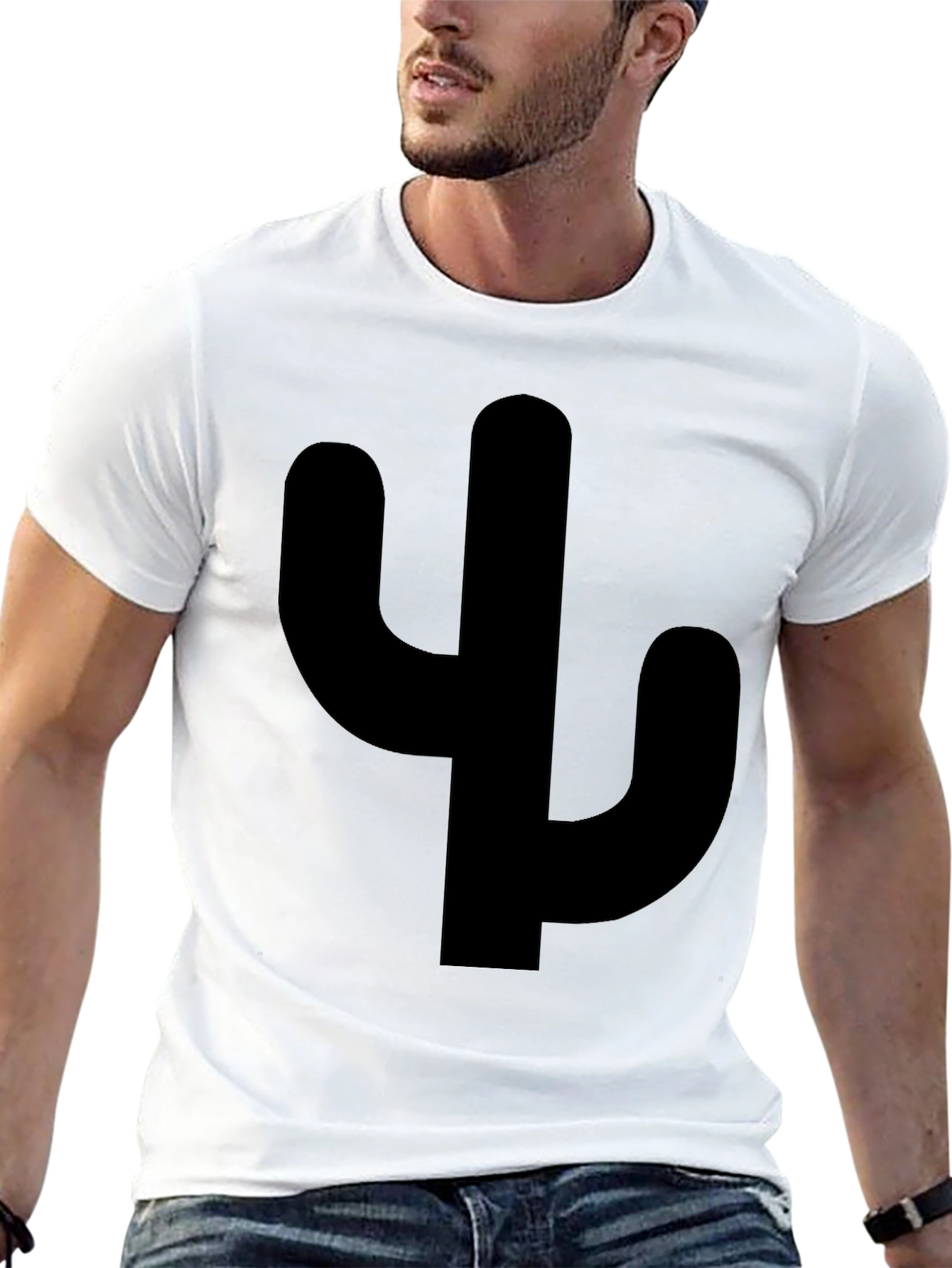 Black Cactus Silhouette Graphic Tee - Casual Style view 13