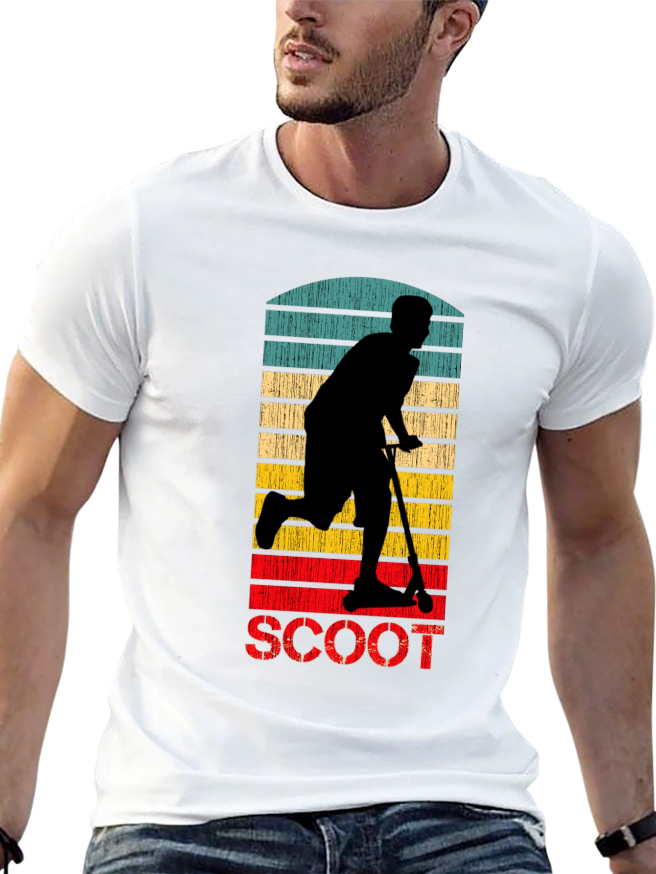 Retro Scooter Graphic T-Shirt - 13