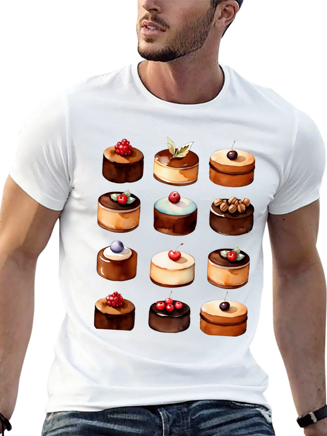 Black Dessert Lover T-Shirt - Sweet Treat Design view 13