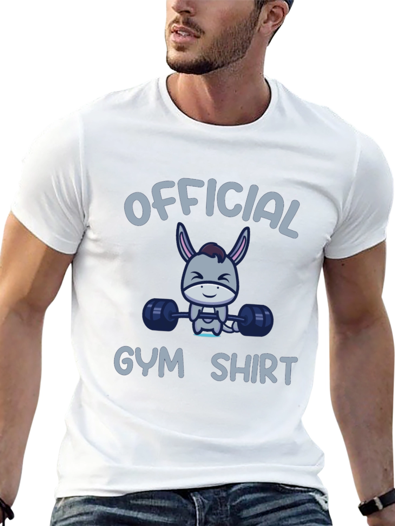 Black Funny Donkey Gym Shirt - Official Workout Tee view 13