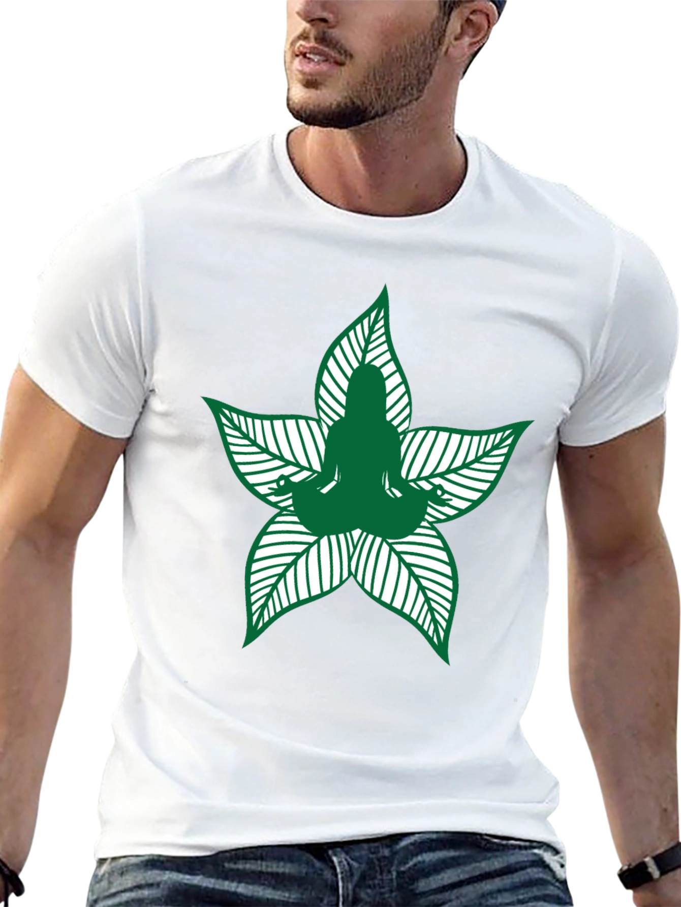 Yoga Leaf T-Shirt - Meditation Tee - 13