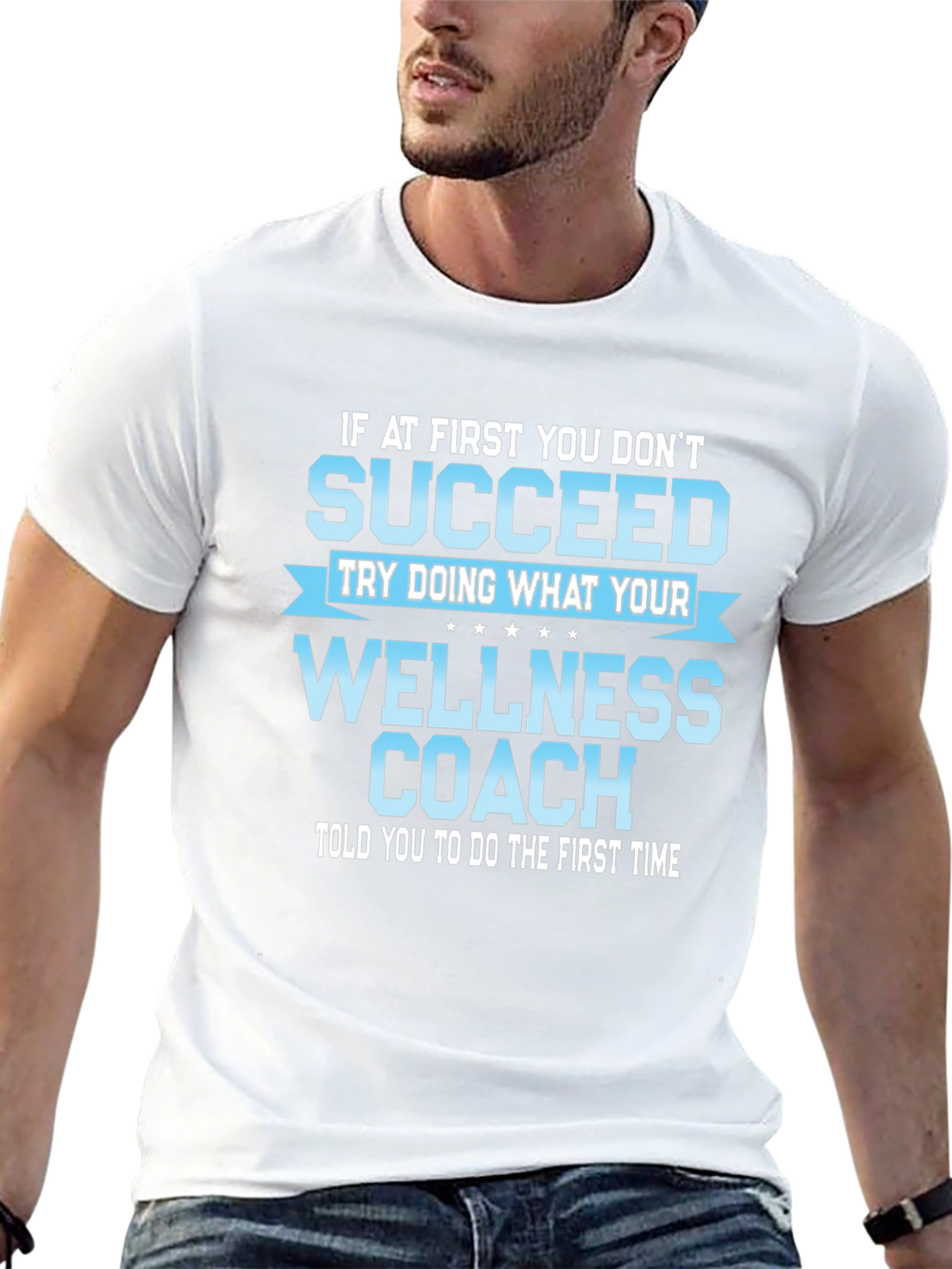 Black Wellness Coach T-Shirt - Motivational Fitness Tee view 13