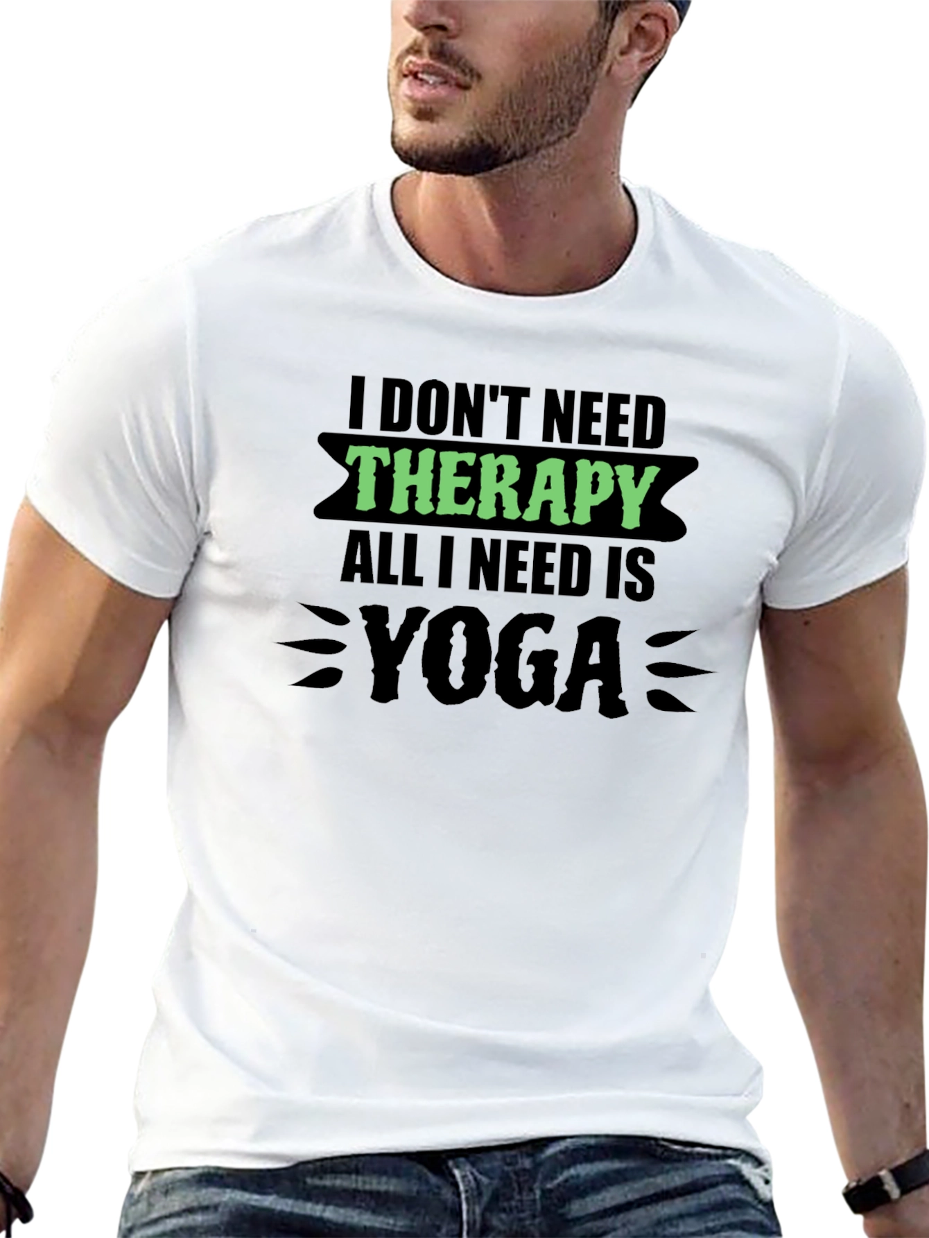 Black Yoga Therapy T-Shirt view 13