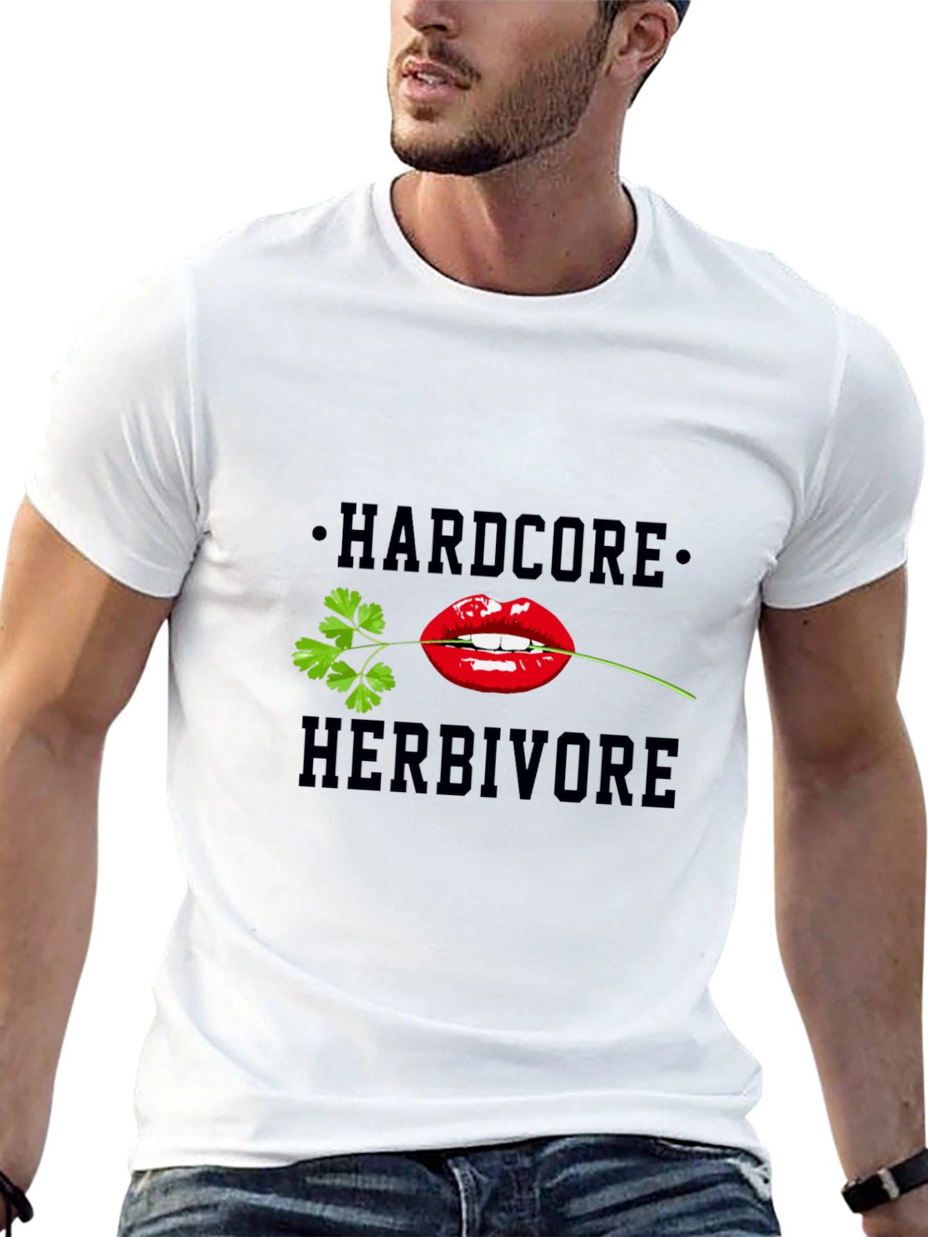 Black Hardcore Herbivore Graphic Tee - Black view 13