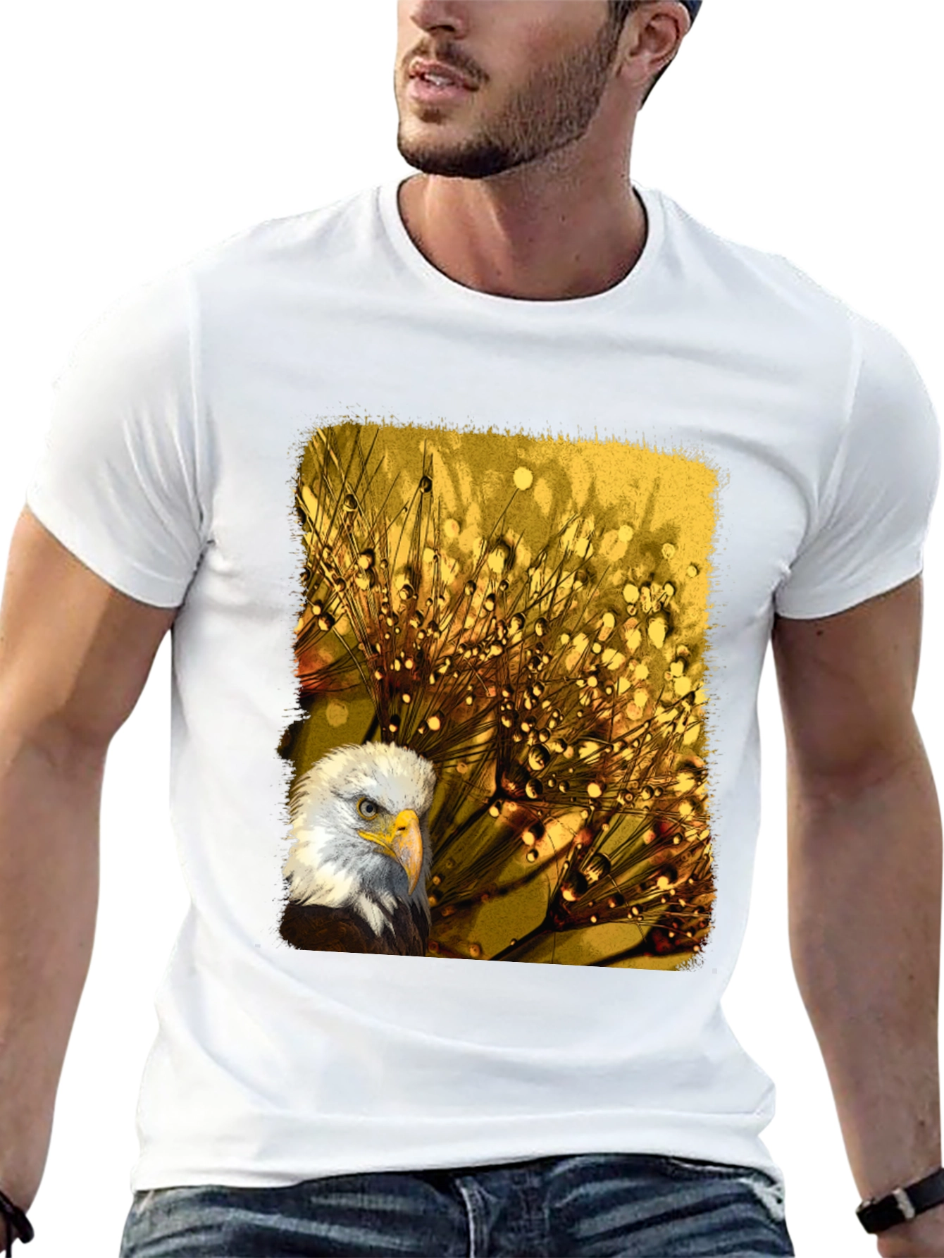 Black Eagle Dewdrop T-Shirt - Unique Design view 13