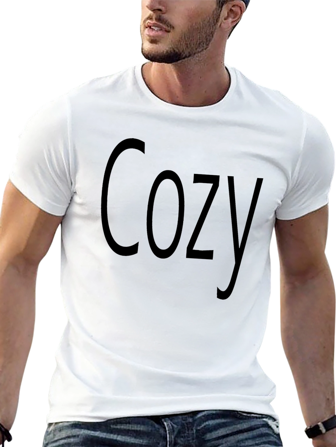 Black Cozy Black Crew Neck T-Shirt for Relaxed Comfort view 13