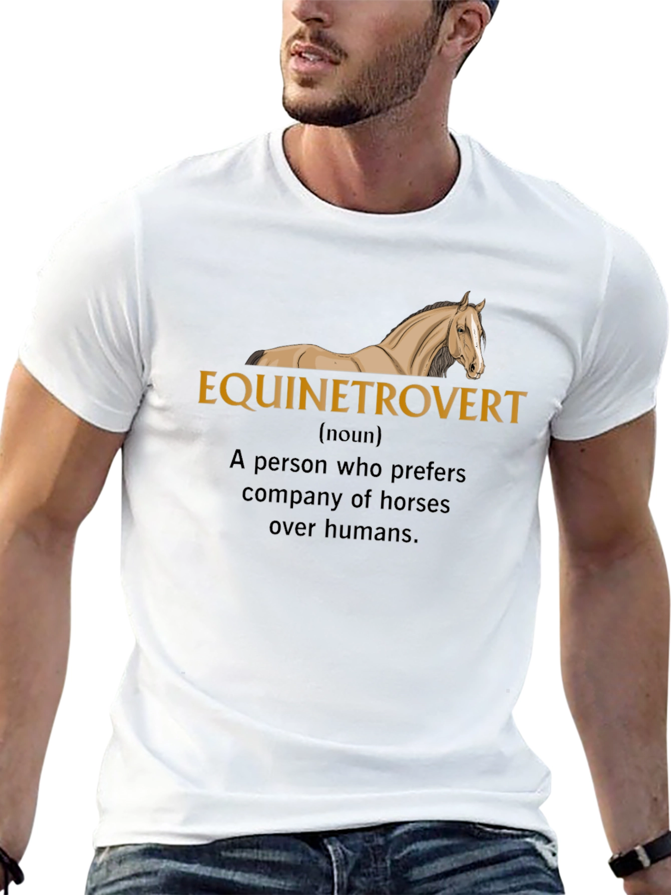 Black Equinetrovert Horse Lover Black T-Shirt view 13