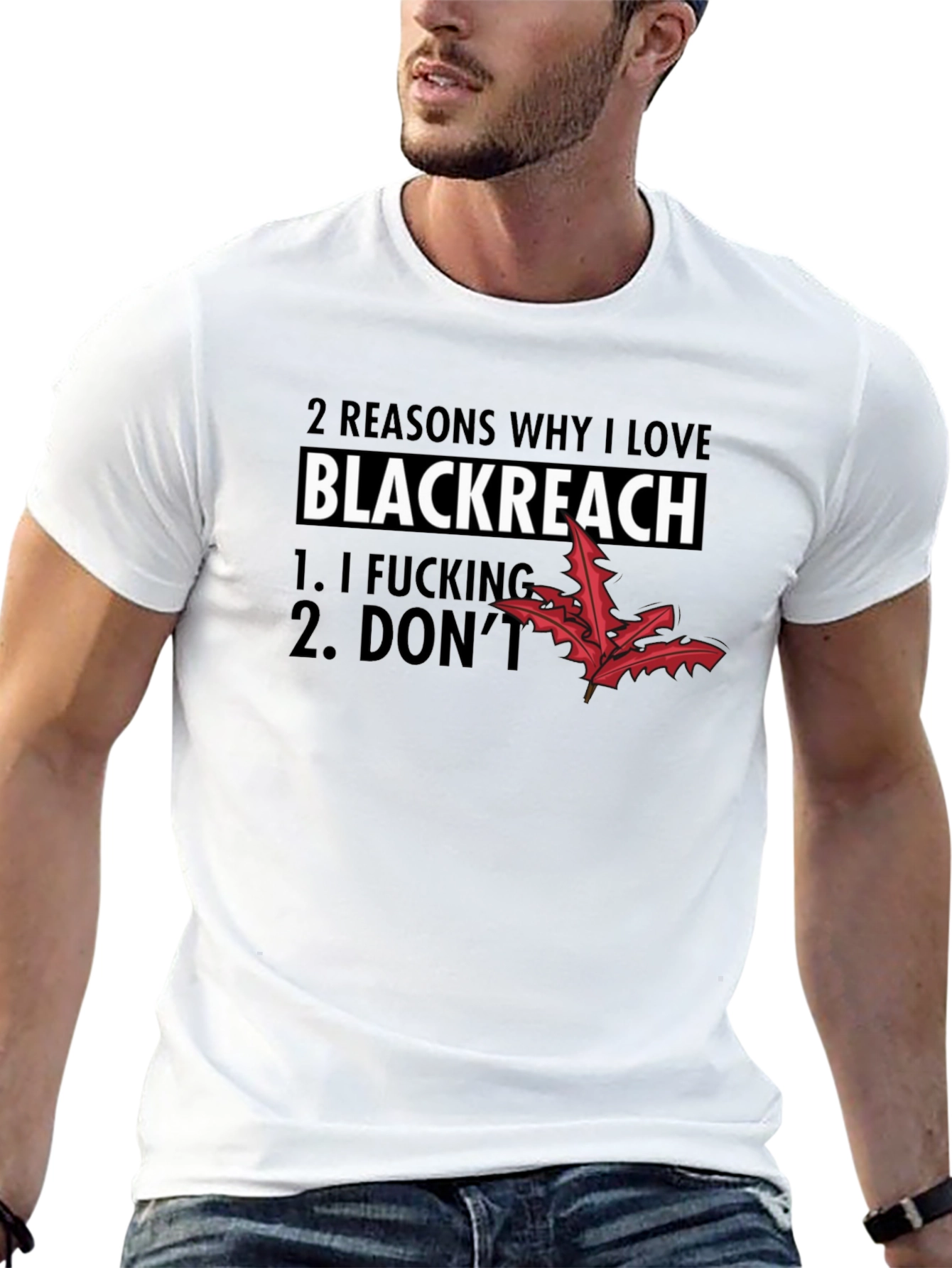 Black Blackreach Funny Graphic T-Shirt view 13