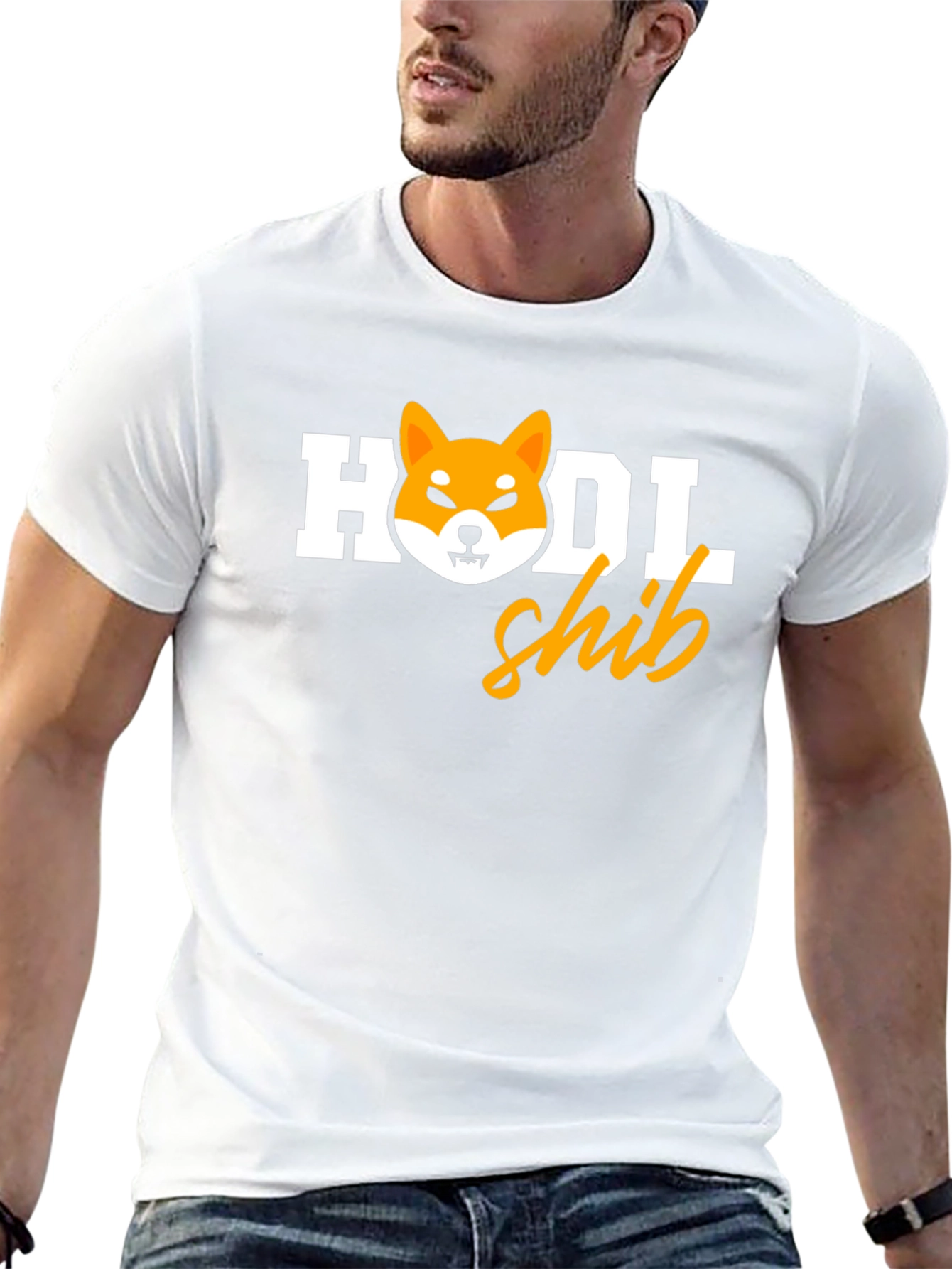 Black HODL Shib Crypto T-Shirt view 13