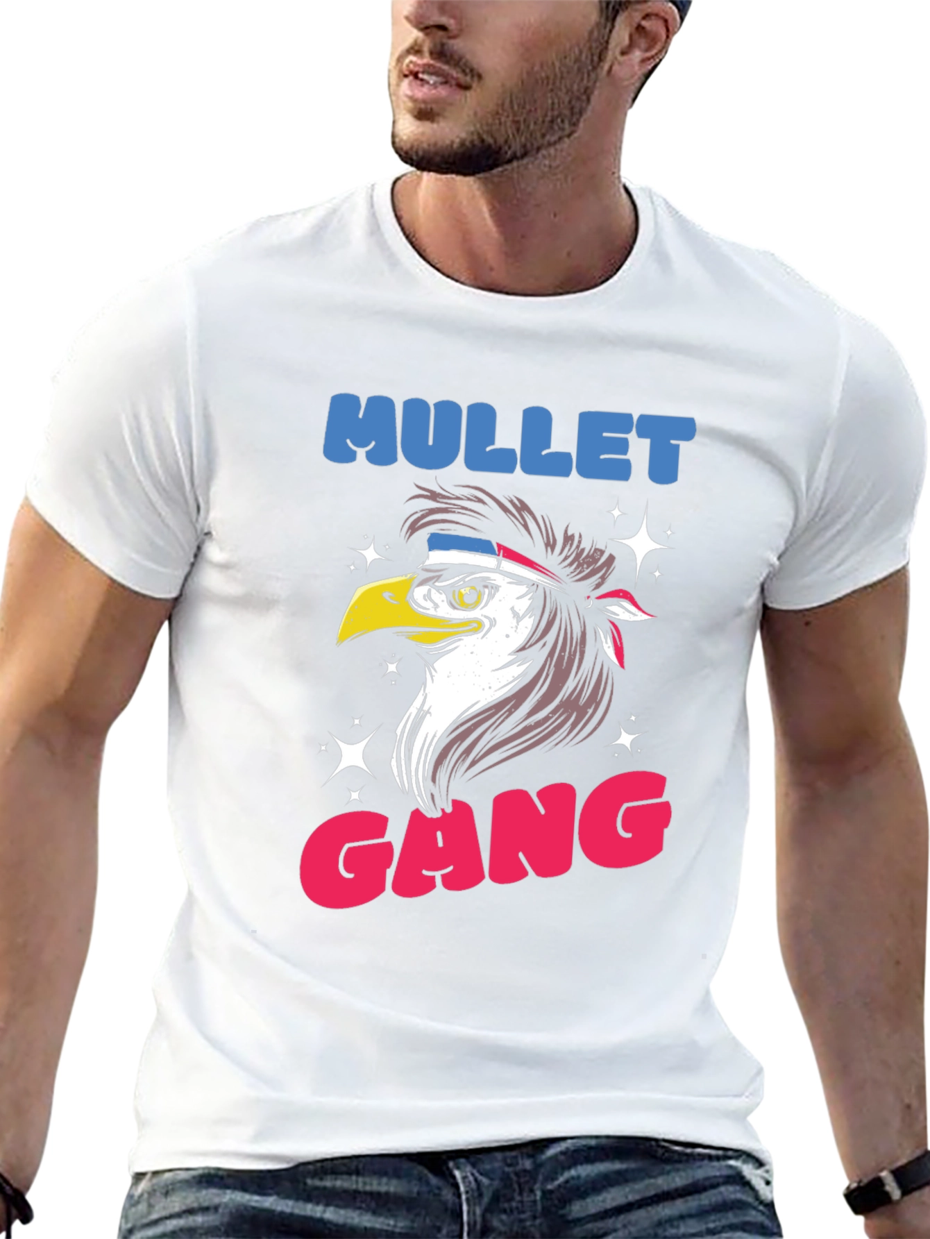 Black Mullet Gang Eagle Graphic Tee - Black view 13