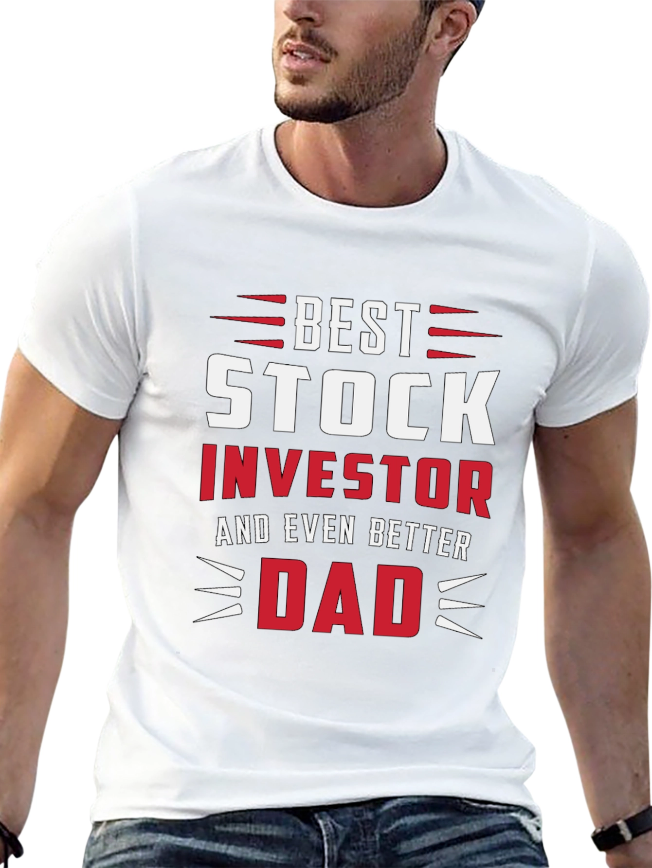 Black Best Stock Investor Dad T-Shirt view 13