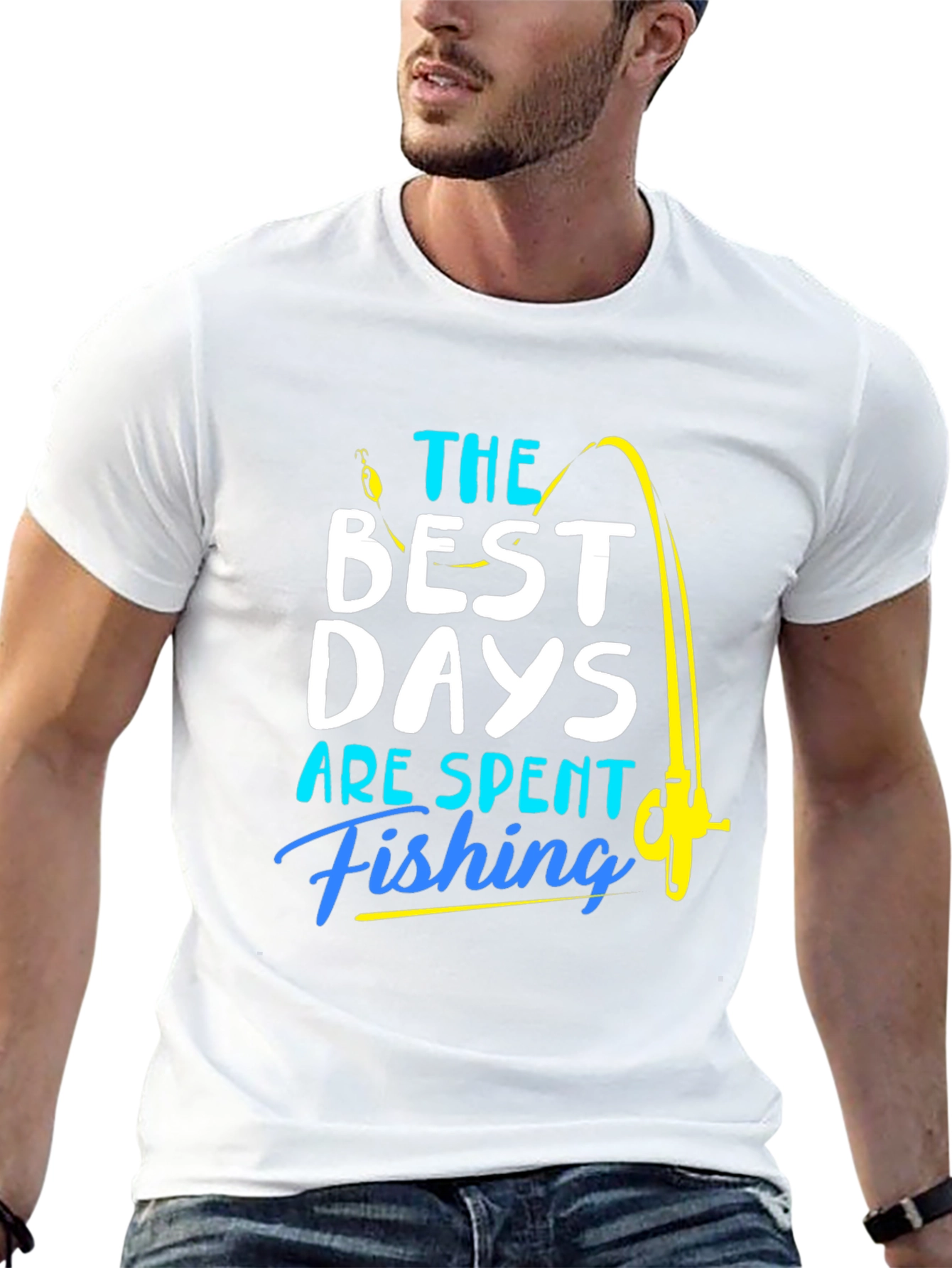 Black Fishing T-Shirt: Best Days are Spent Fishing view 13