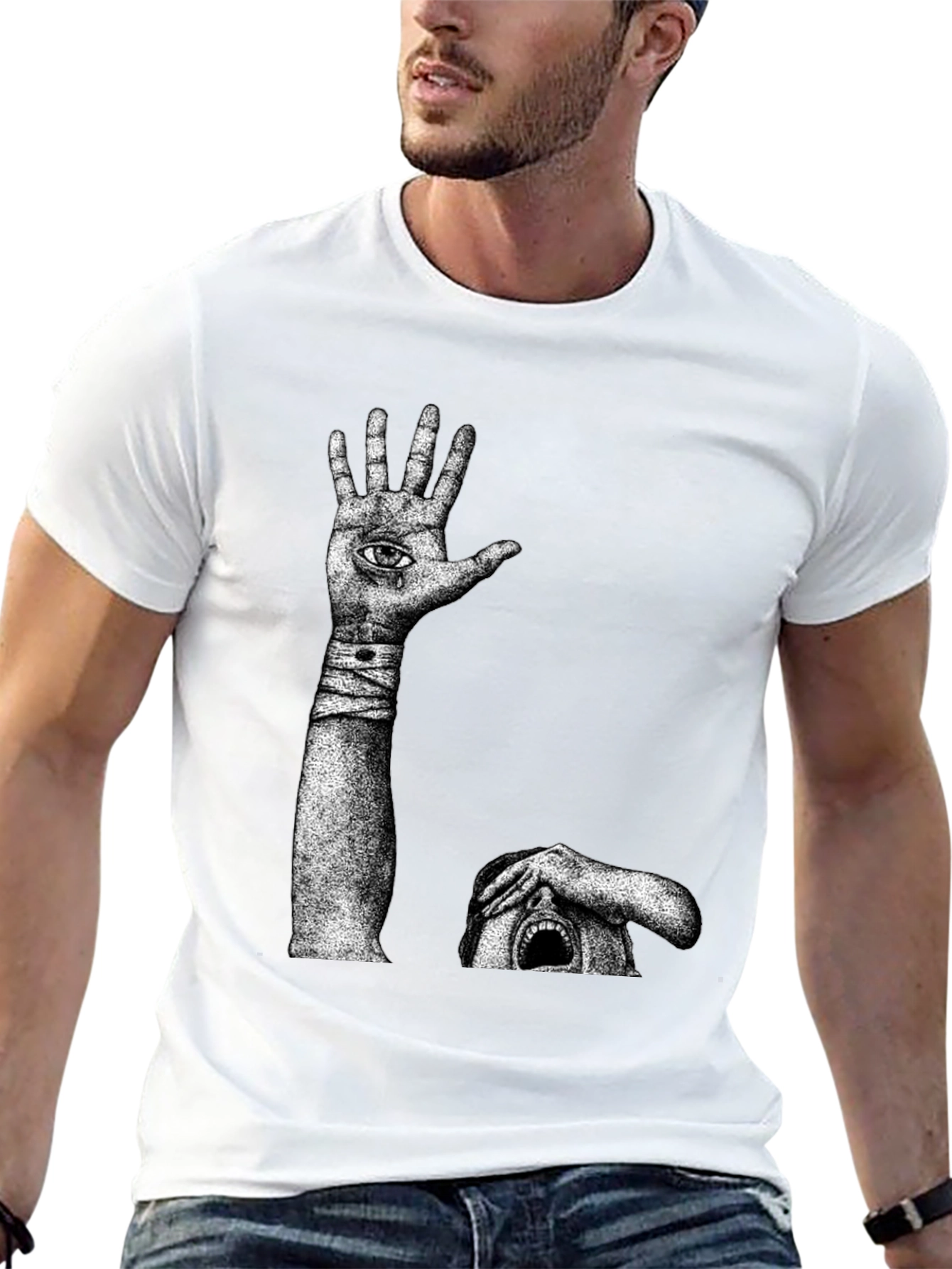 Surreal Graphic Print T-Shirt - 13