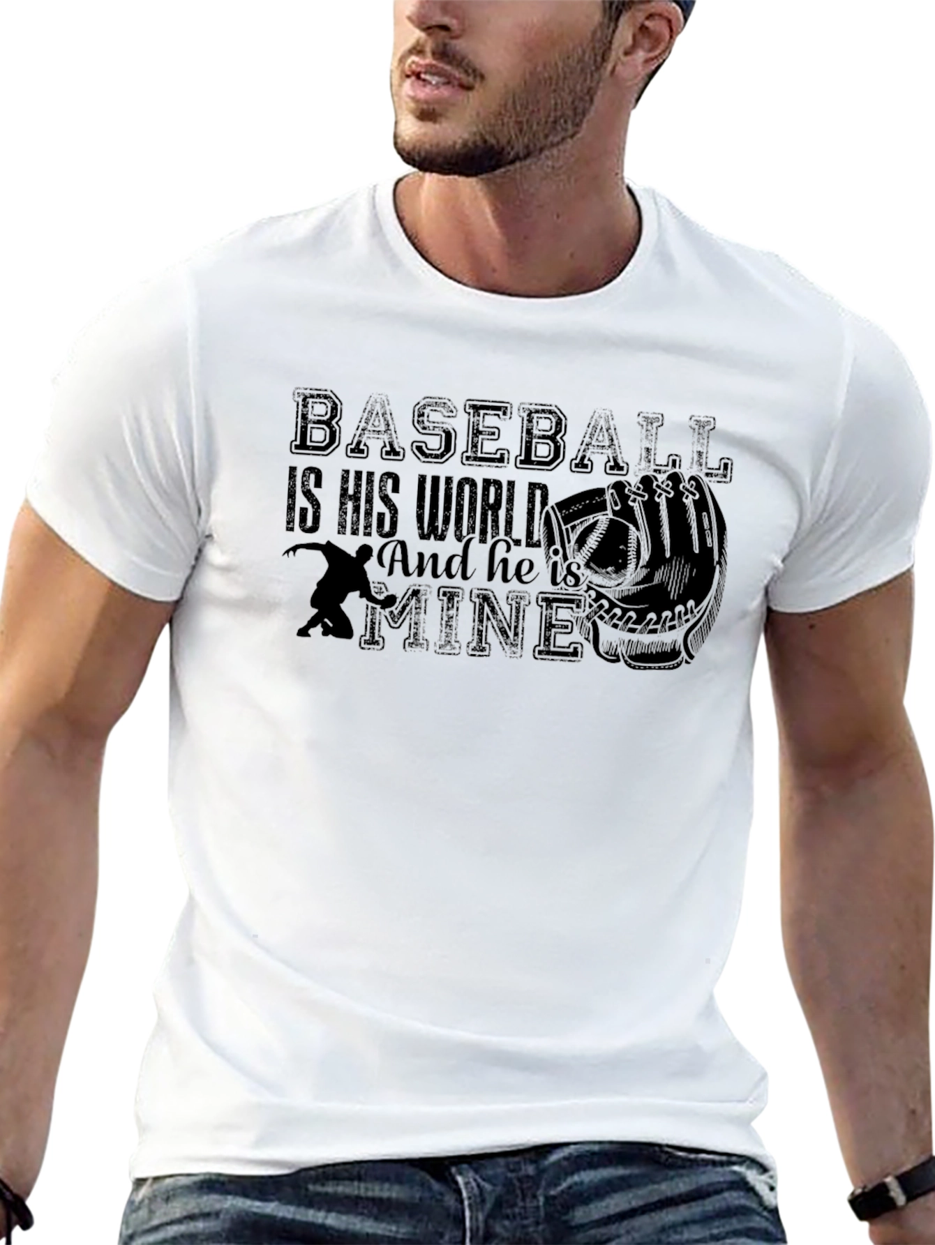 Black Baseball Is His World T-Shirt view 13