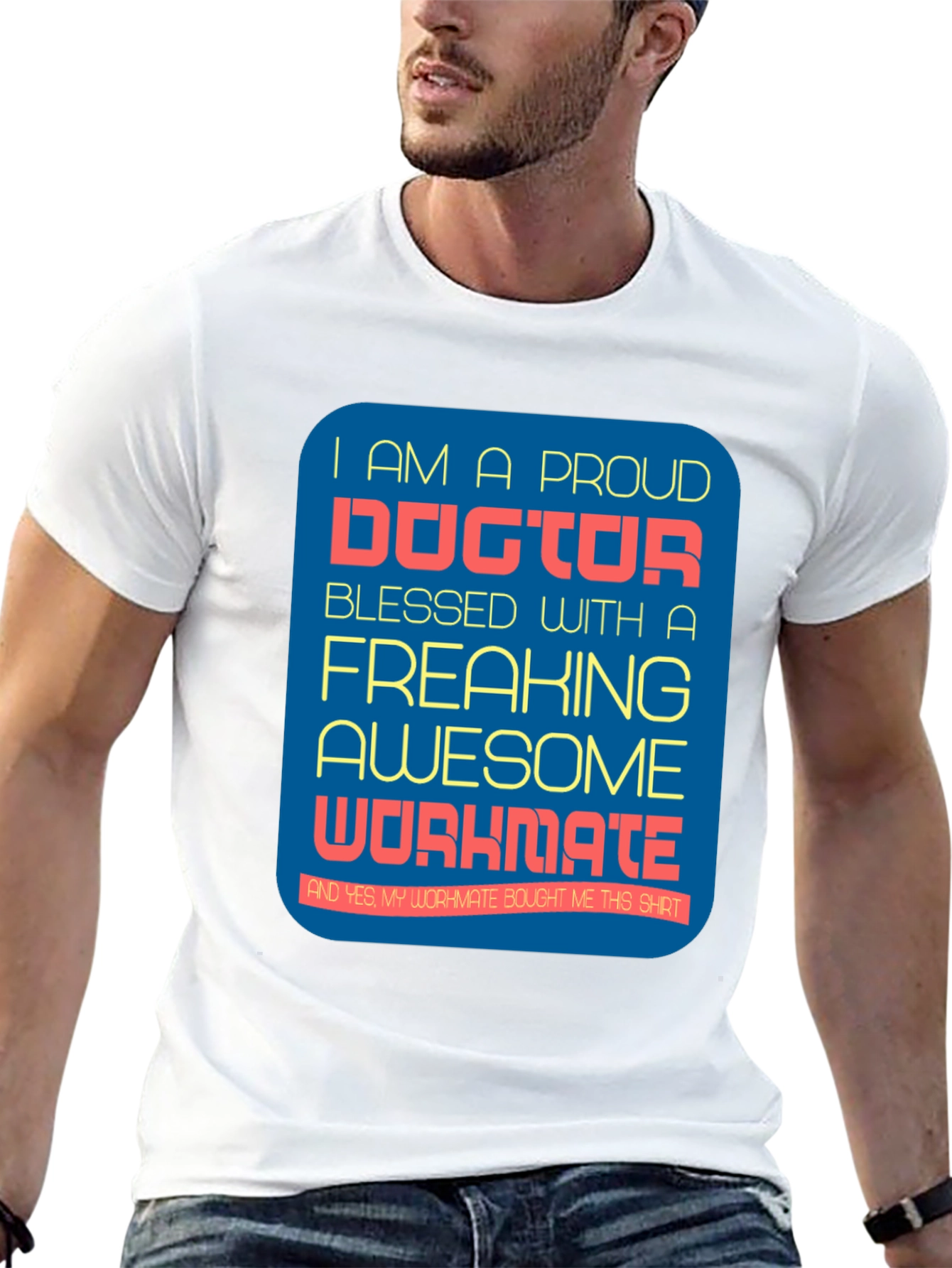 Black Proud Doctor Graphic T-Shirt - Awesome Workmate Gift view 13