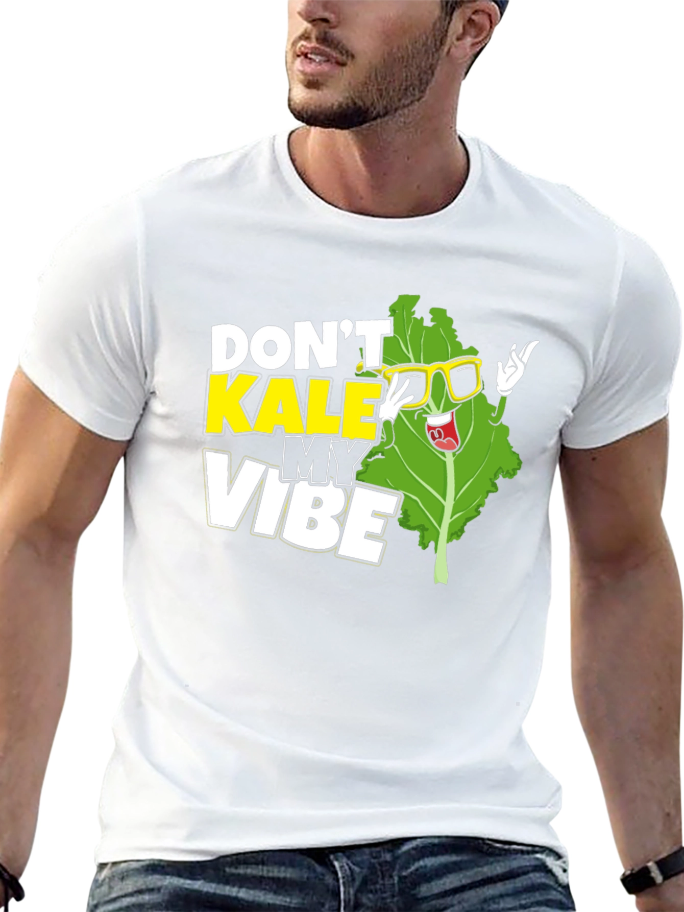 Don't Kale My Vibe Black Graphic T-Shirt - 13