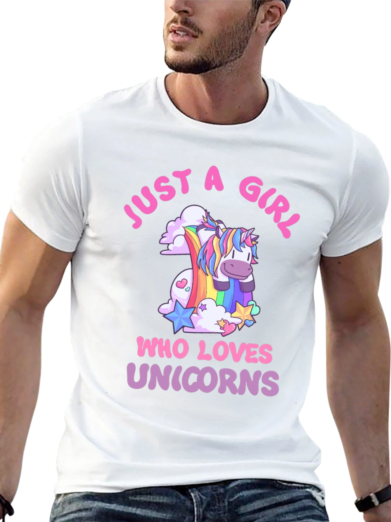 Black Just A Girl Who Loves Unicorns T-Shirt view 13