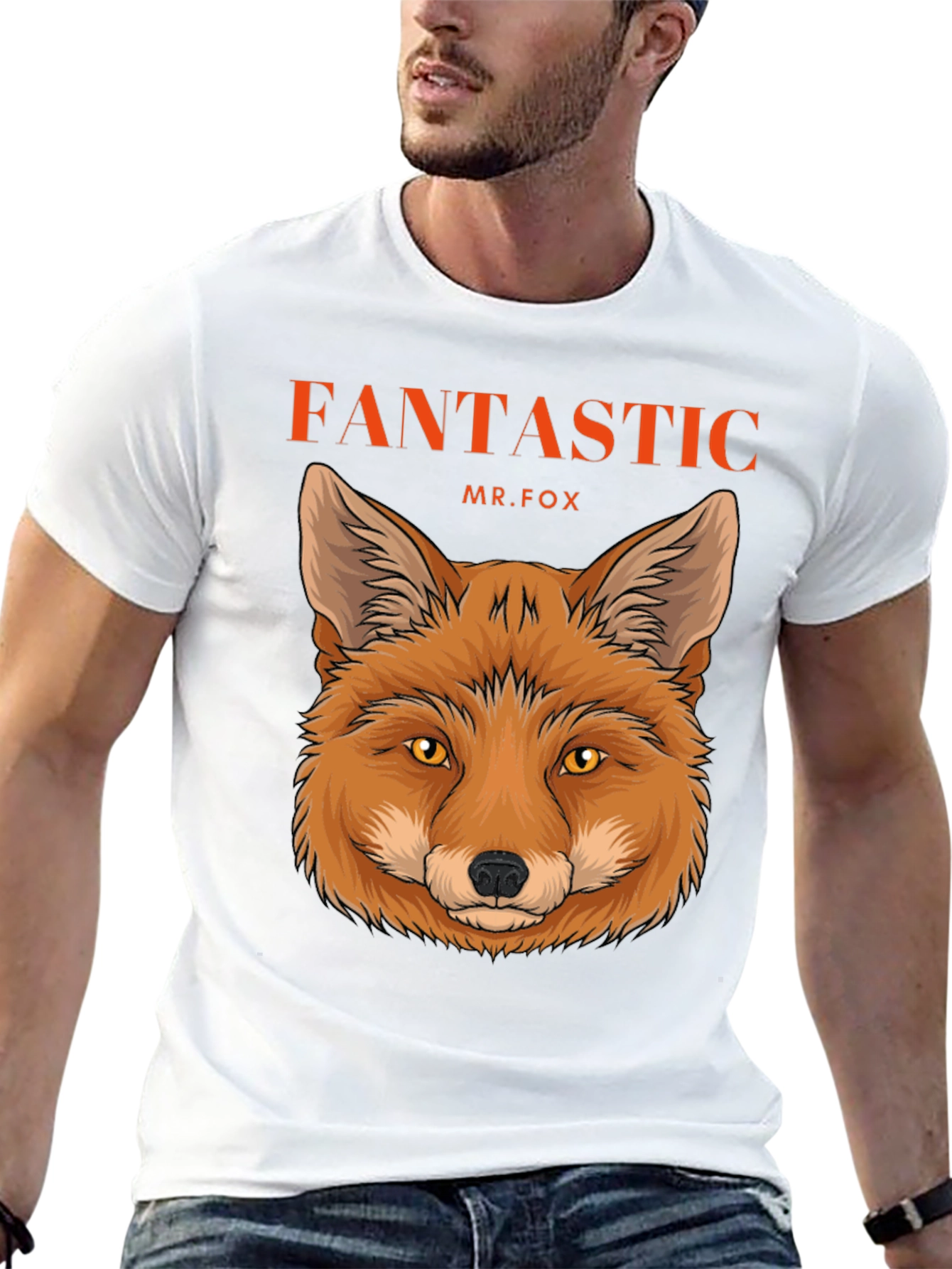 Black Fantastic Mr. Fox Graphic Tee - Black Cotton T-Shirt view 13
