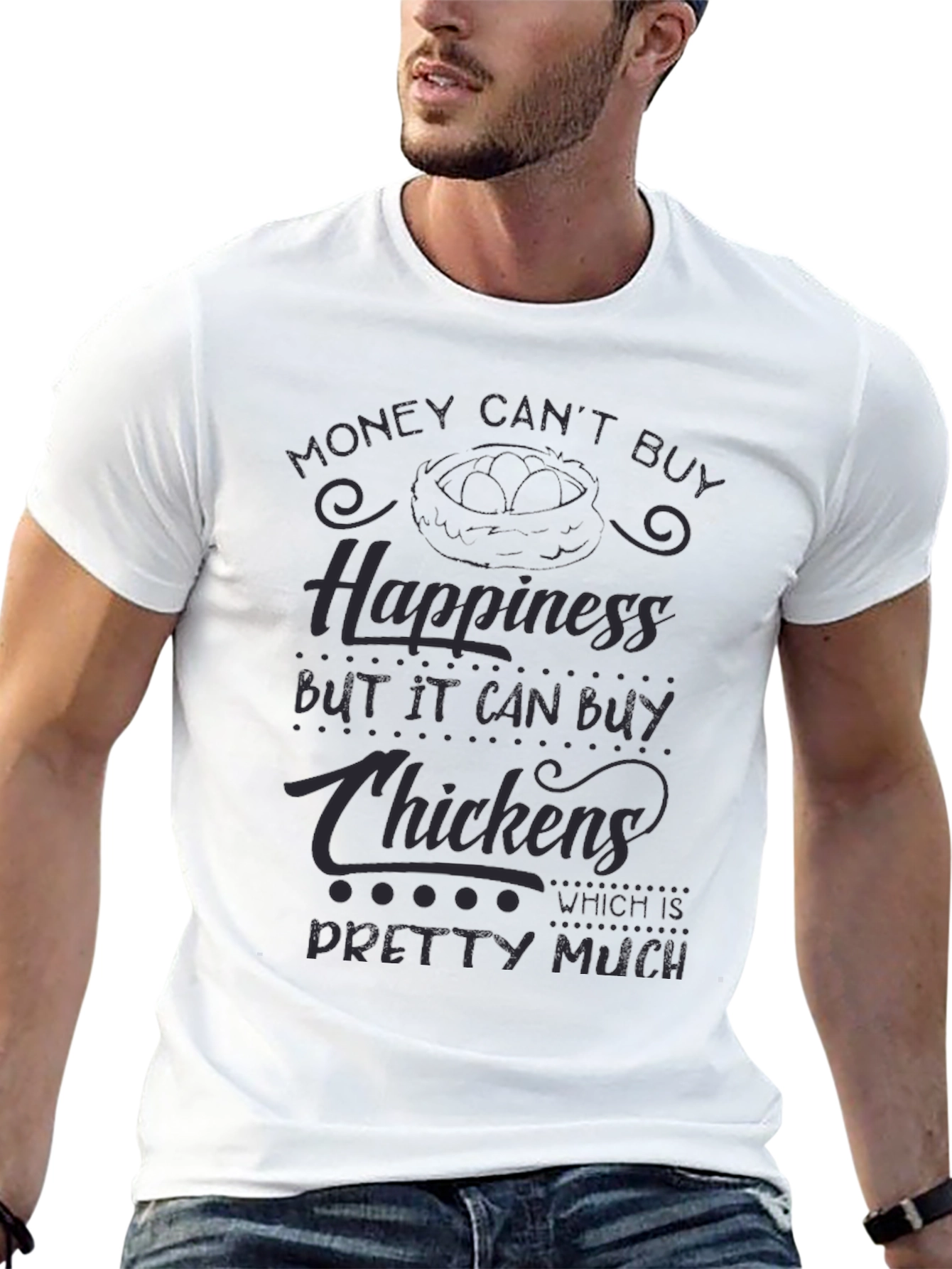 Black Money Can't Buy Happiness T-Shirt view 13