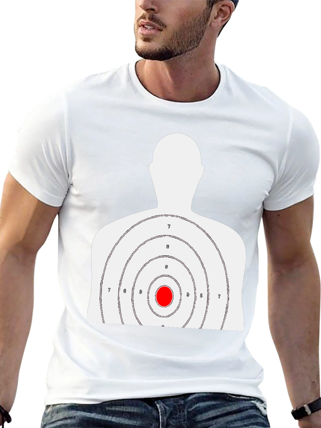 Black Target Practice T-Shirt - Bullseye Design view 13