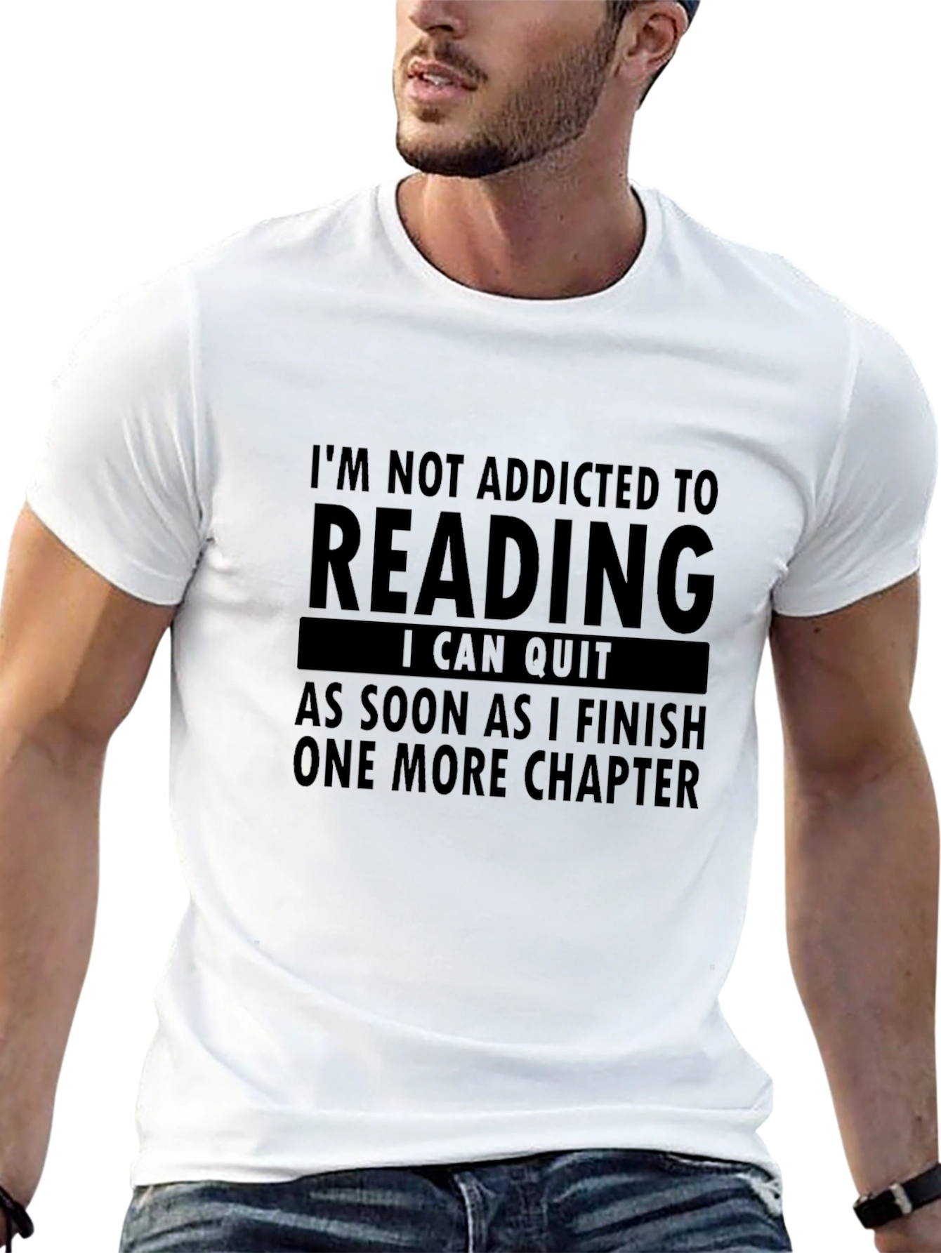 Black Reading Addict Novelty T-Shirt view 13
