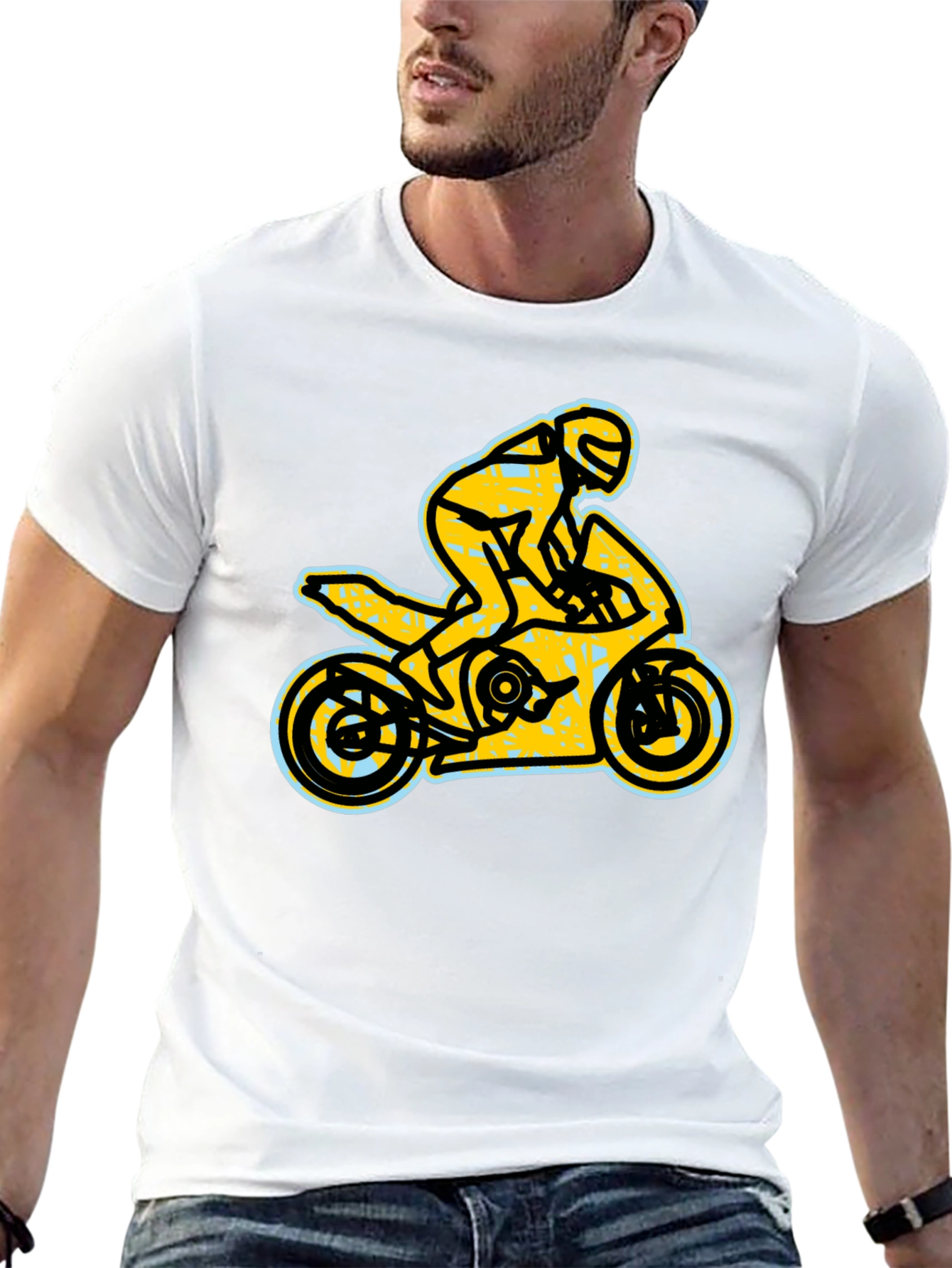 Black Motorcycle T-Shirt - Ride in Style! view 13