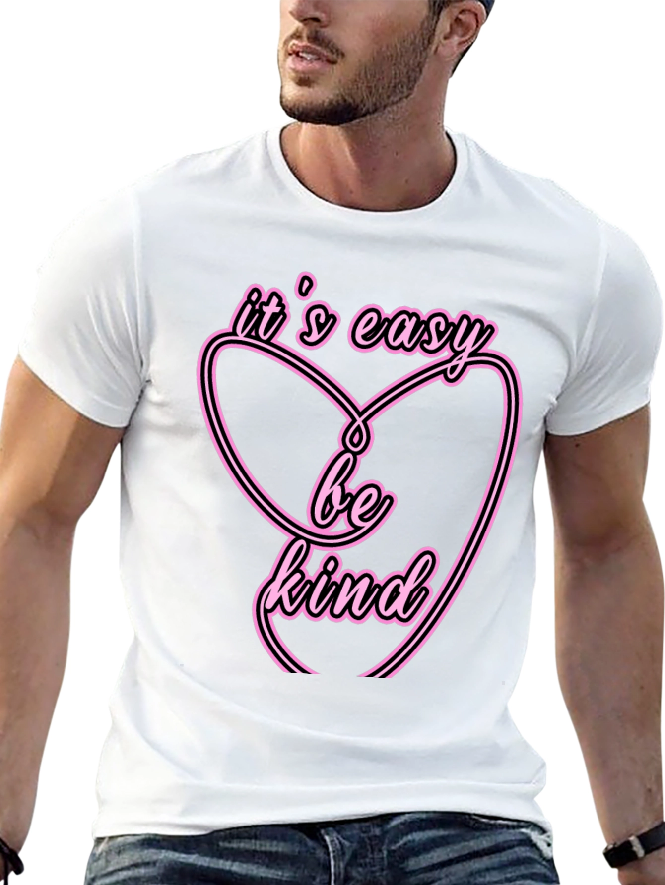 Black It's Easy Be Kind T-Shirt view 13