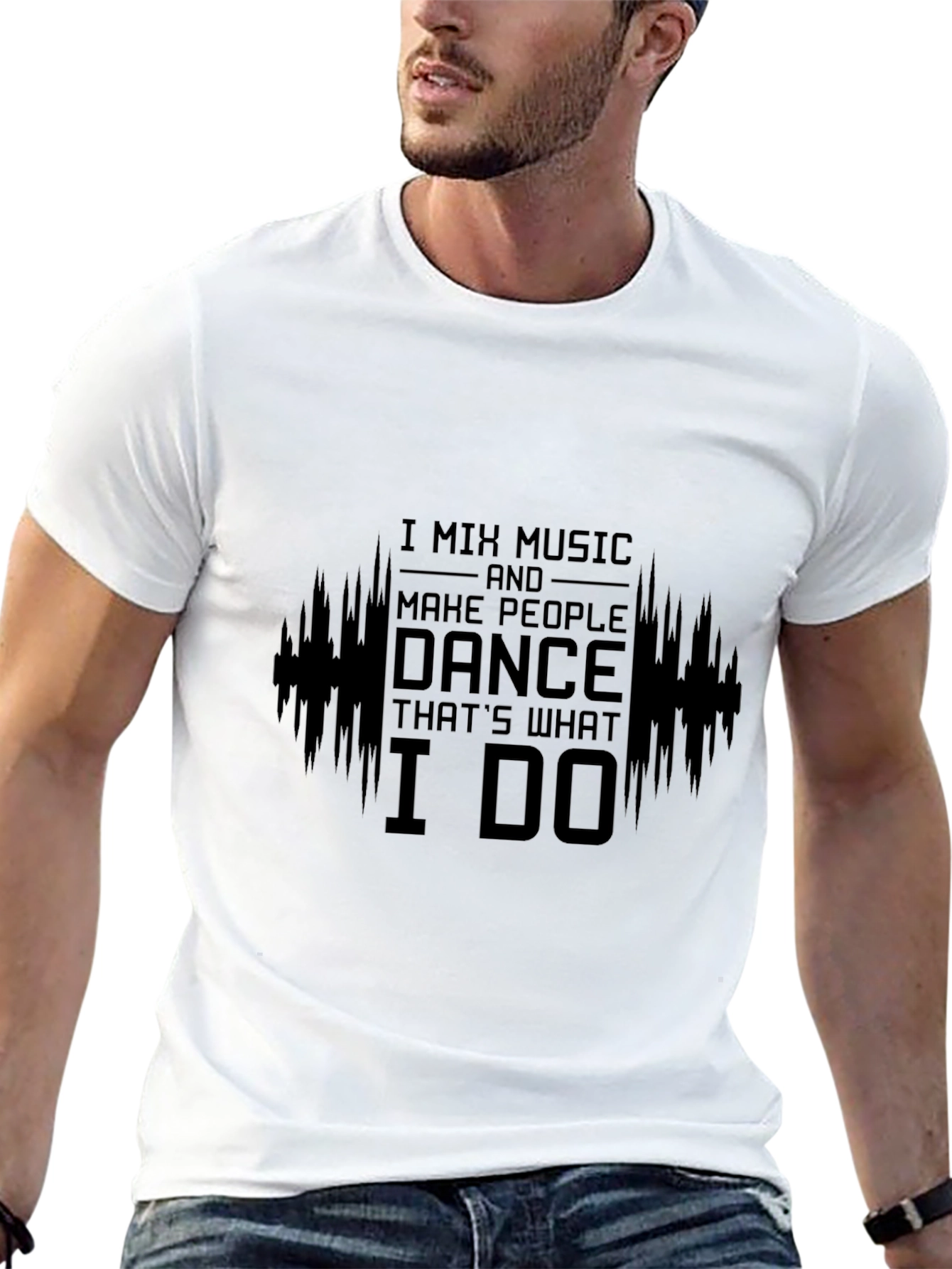 Black Mix Music Dance T-Shirt - DJ Musician Shirt view 13